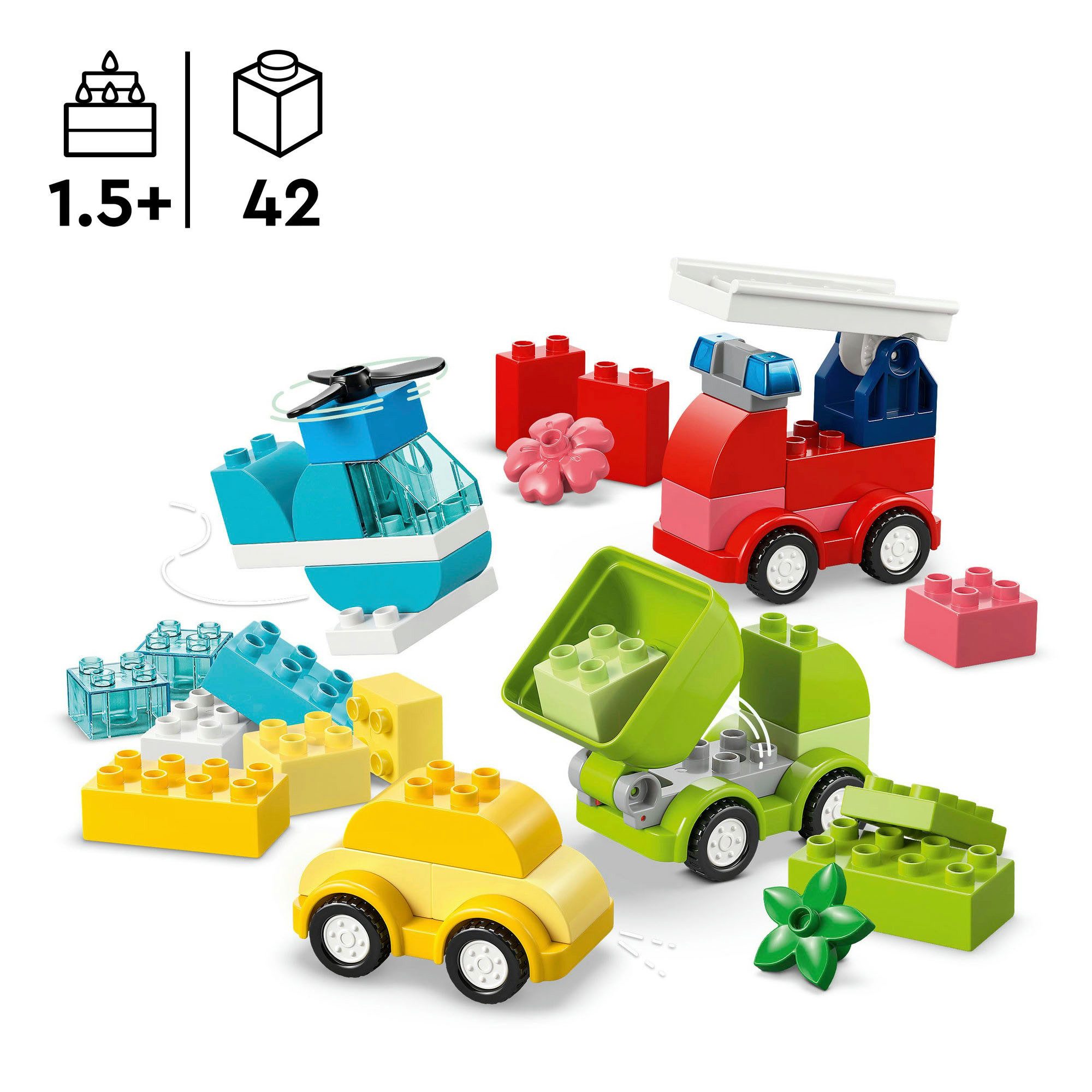 LEGO® Kreative Fahrzeuge (10474), LEGO DUPLO My First Konstruktionsspielsteine, (42 St), Made in Europe
