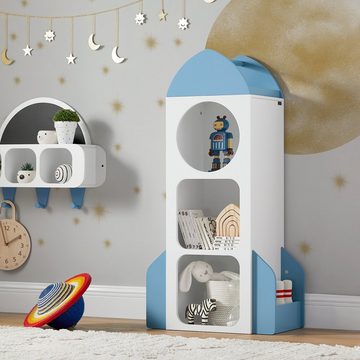 SoBuy Kinderregal KMB87, Bücherregal Kinderzimmer Regal Aufbewahrungsregal Kinderzimmer Möbel