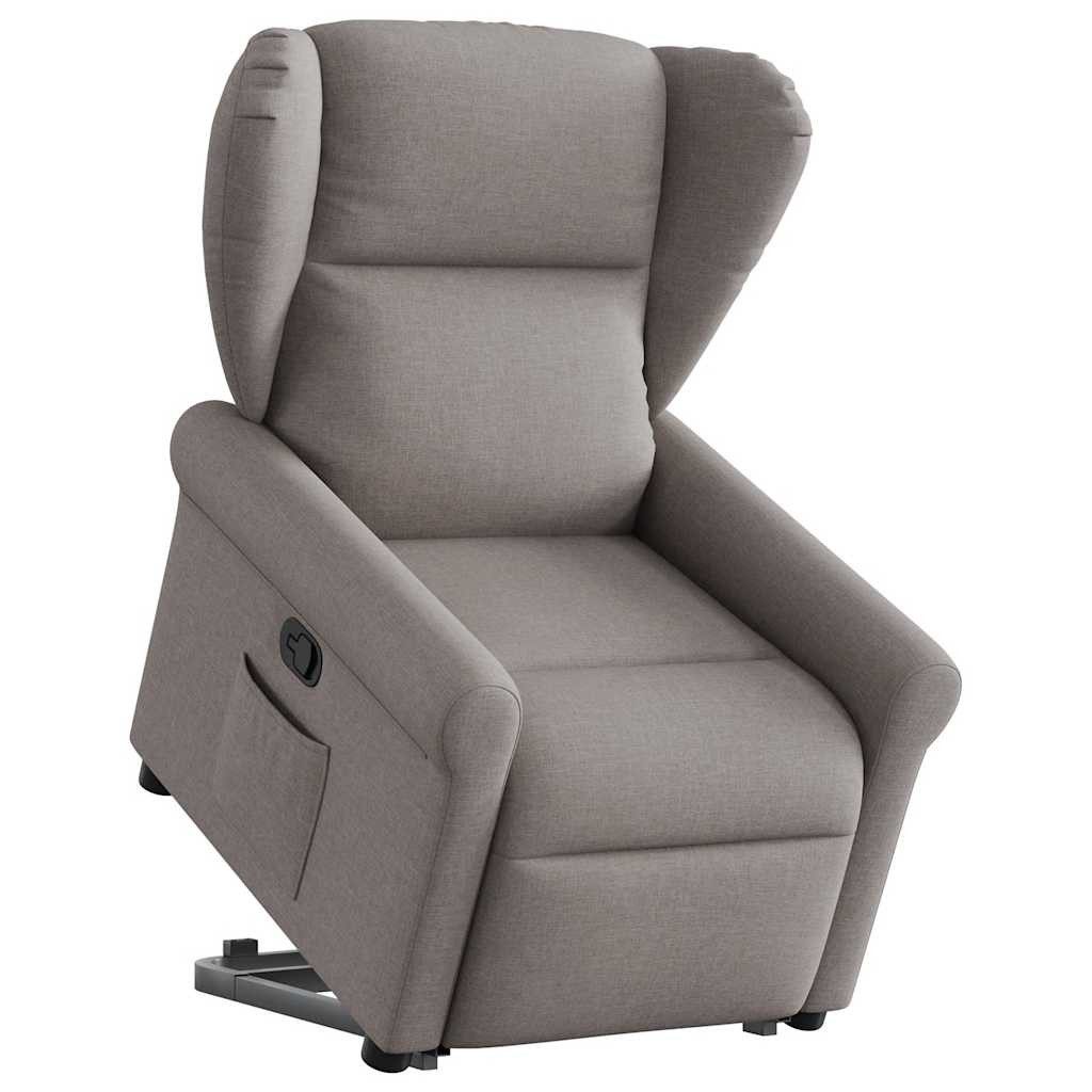 Sessel Relaxsessel mit Aufstehhilfe Taupe Stoff