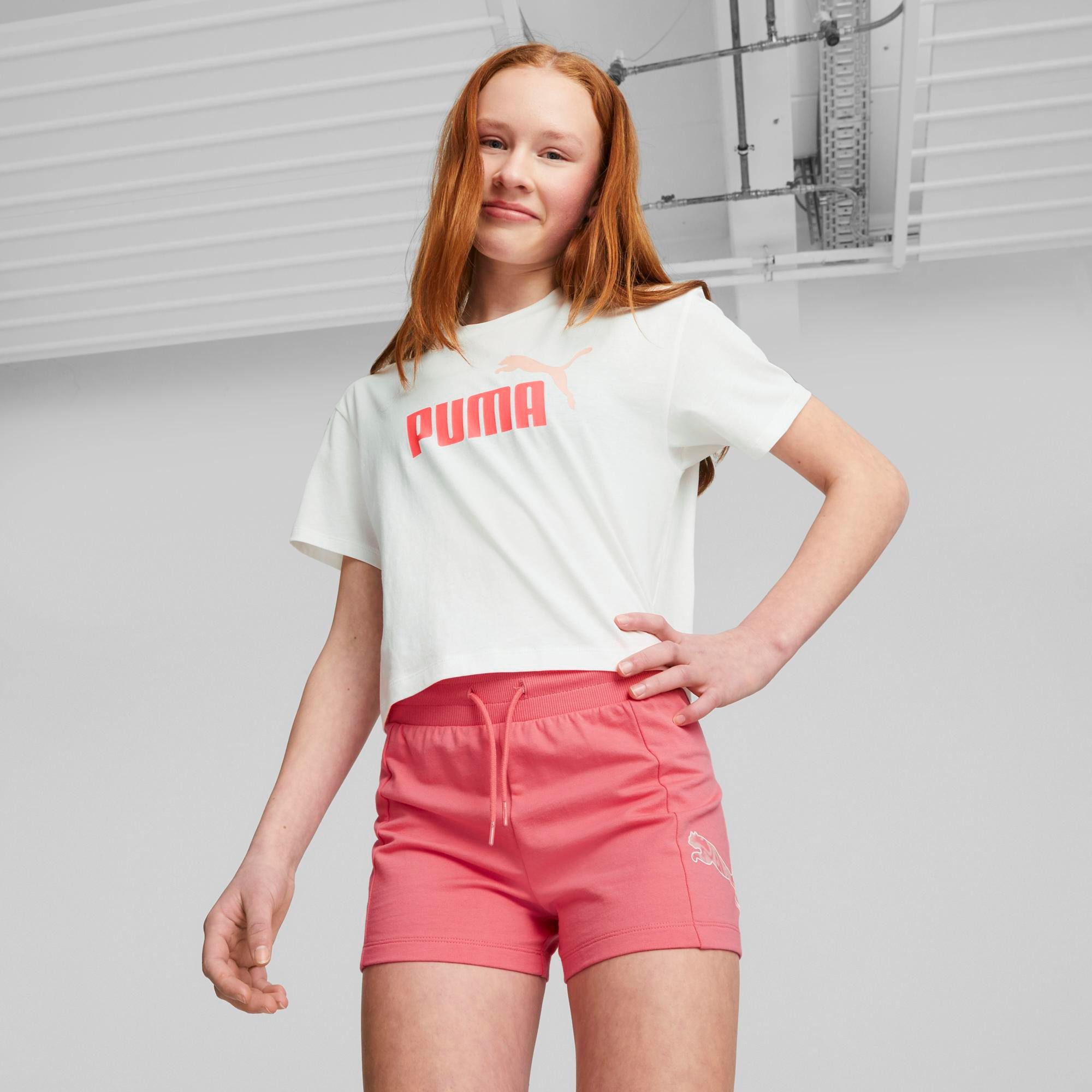 PUMA Trainingsshorts Puma Mädchen Shorts POWER Summer High-Waist TR G 674364
