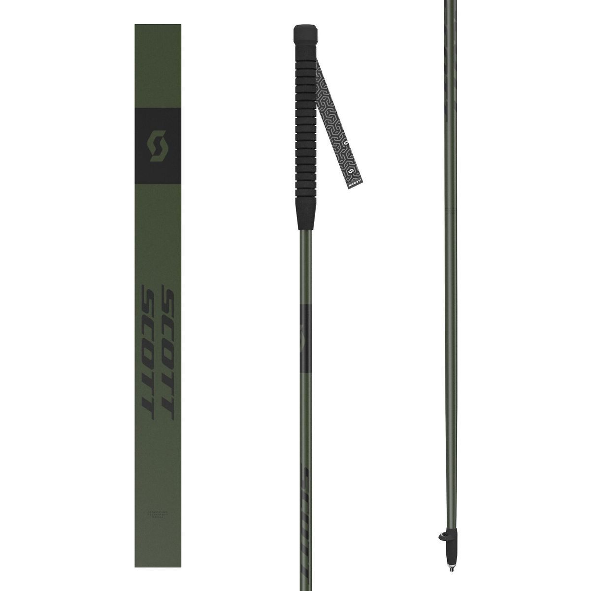 Scott Trekking-Stöcke Pole Trail Ultra Alu, Kompakter, 4-teiliger Aluminiumstock mit SPS-System und Karbid-Spitze