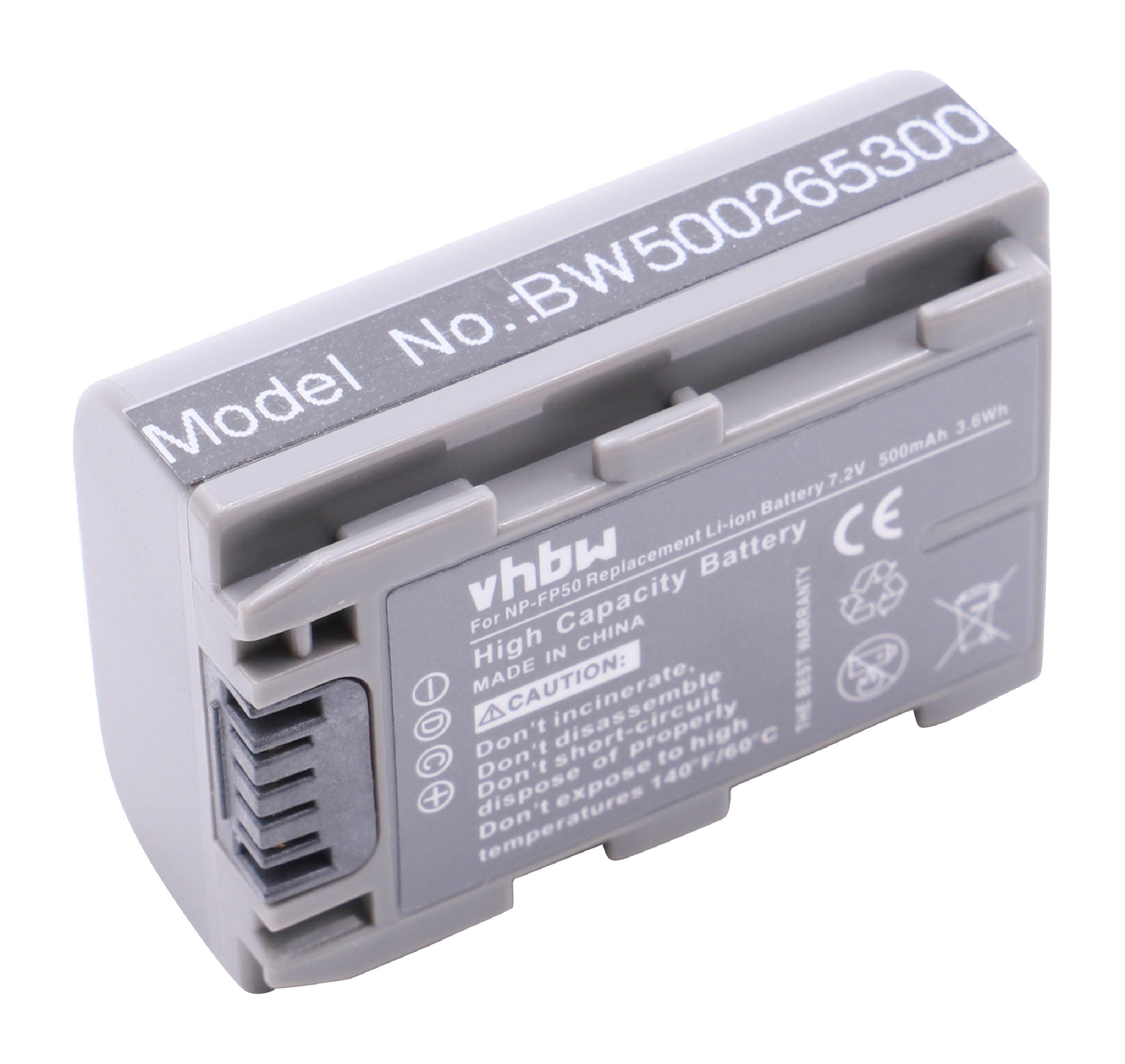 vhbw Kamera-Akku passend für Sony DCR-DVD Serie DCR-DVD905, DCR-DVD905E, DCR-DVD92, DCR-DVD92E Camcorder (600mAh, 7,2V, Li-Ion) 600 mAh