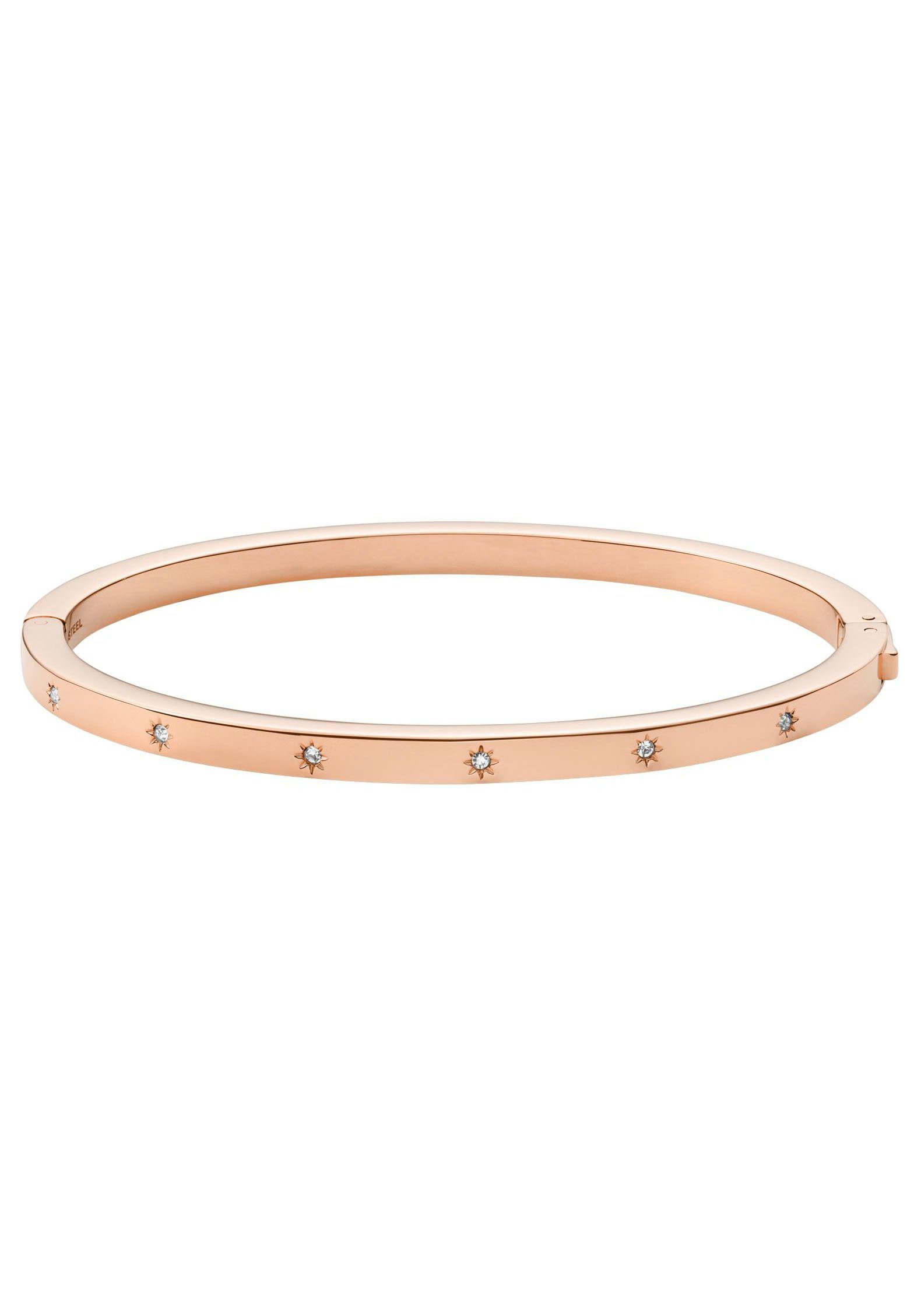Fossil Armreif Schmuck Geschenk Edelstahl Armschmuck SADIE, mit Glasstein