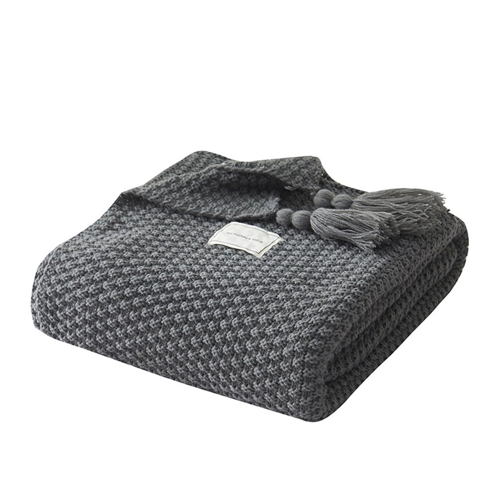 Rosnek Tagesdecke Vintage Quasten, gestrickt, warm günstig online kaufen