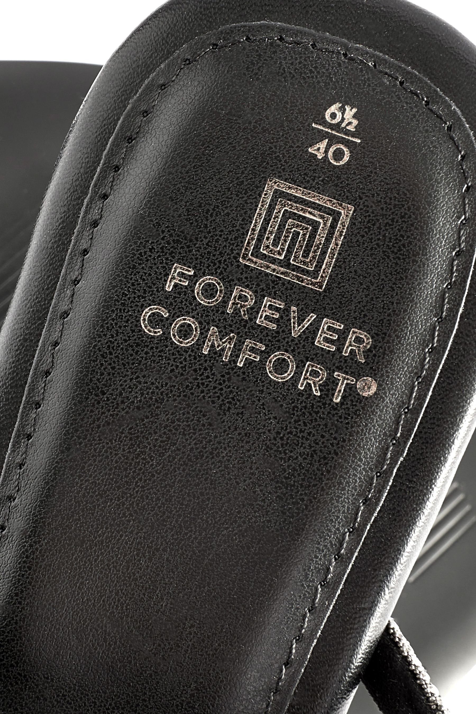 Next Forever Comfort® Black Pantolette Pantoletten (1-tlg) Doppelriemen mit