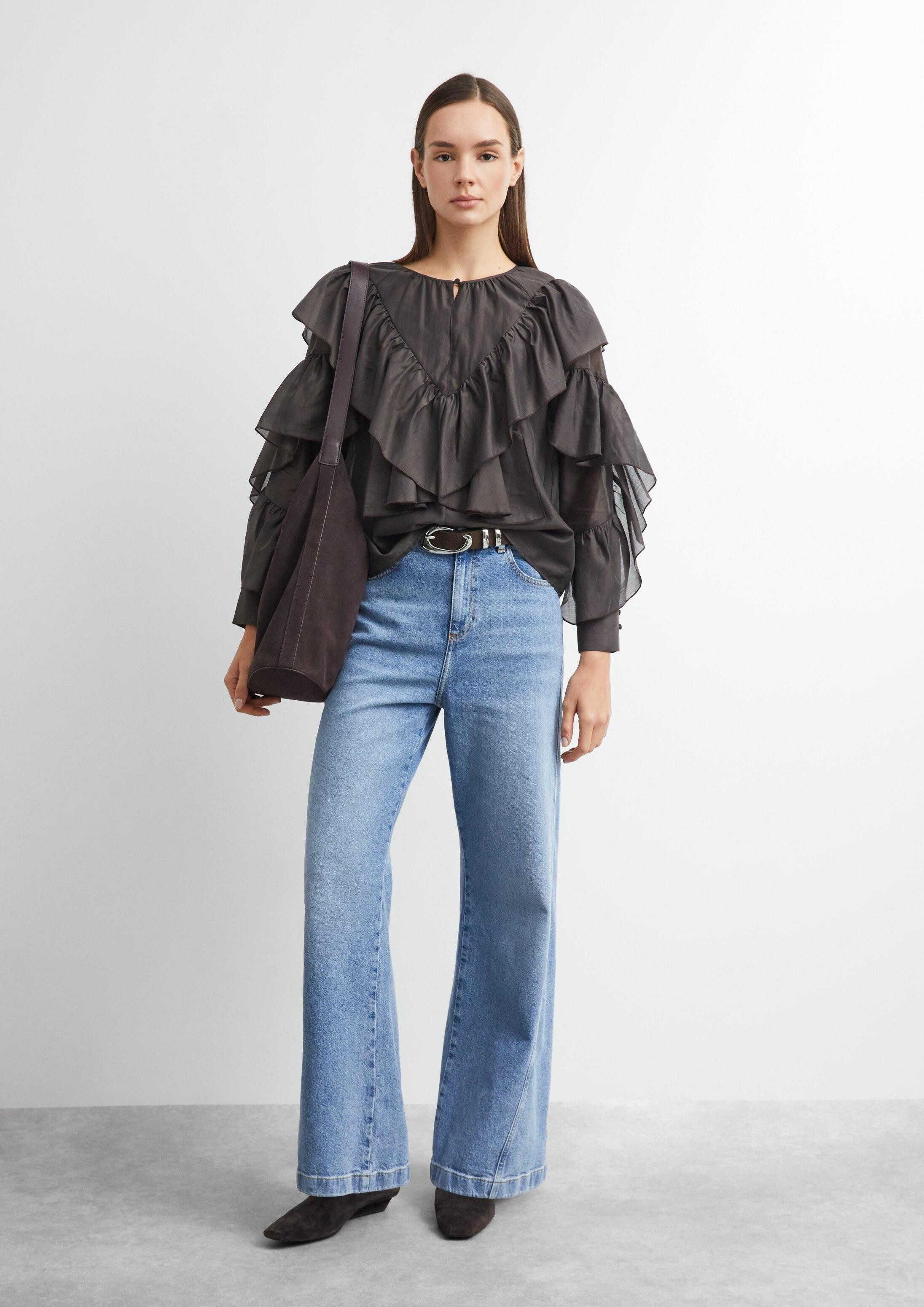 comma Weite Jeans Jeans-Hose ANNA - Wide Leg Jeans mit vorverlegter Naht – Bild 5 von 5