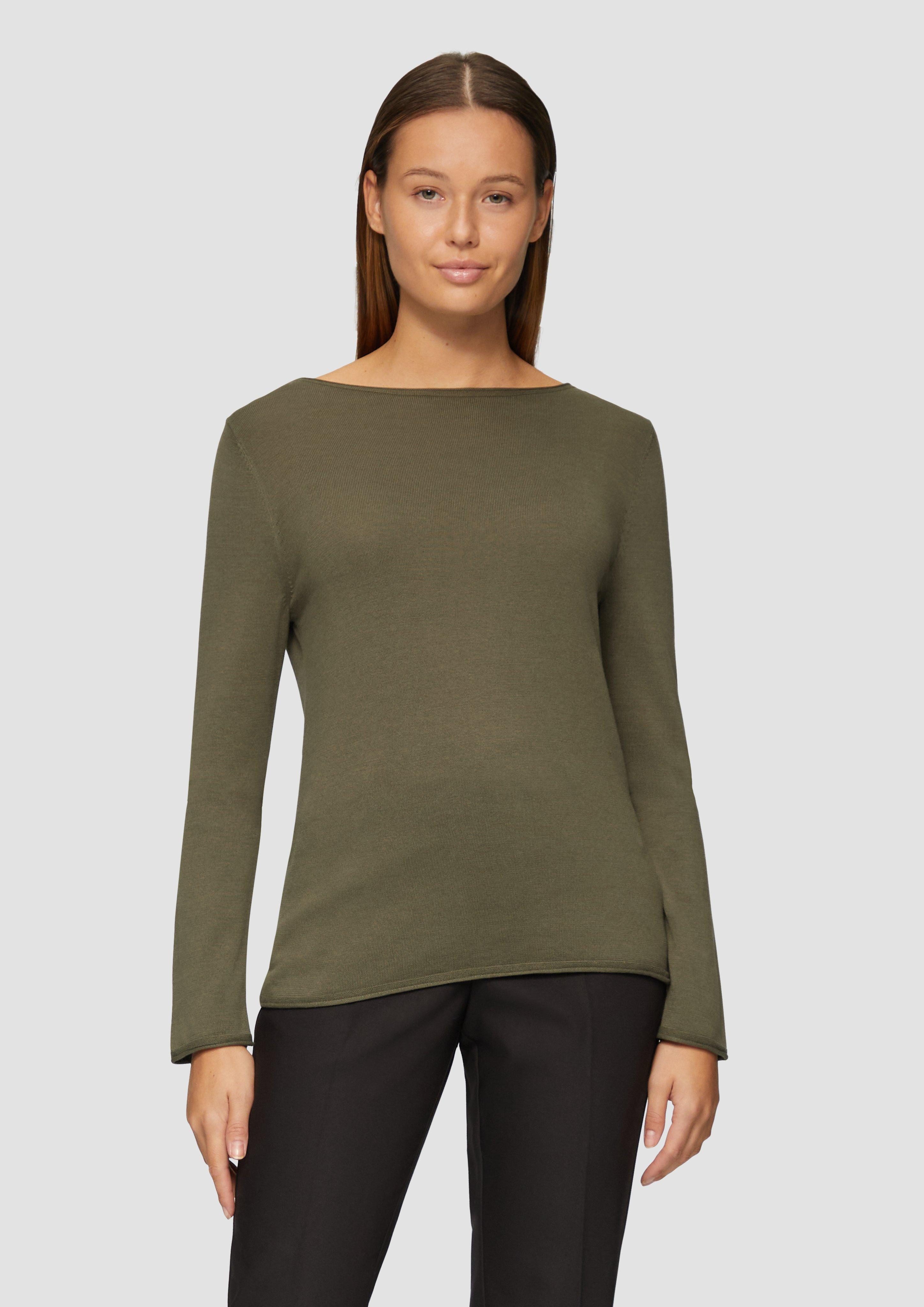 s.Oliver Strickpullover Leichter Feinstrickpullover mit Rollkante günstig online kaufen