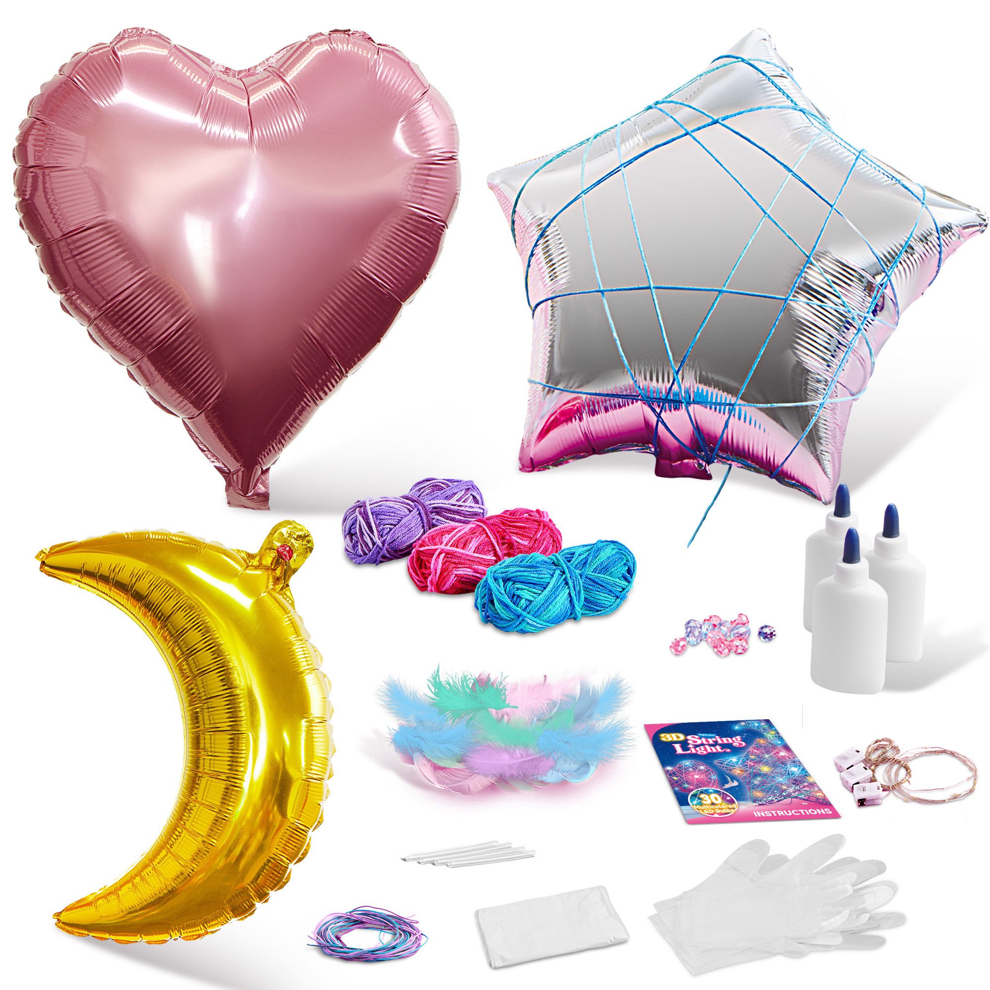 Klever Kits Klever Kits 3D-Fadenkunst-Set für Kinder,Kunsthandwerk für Kinder Bastelgarn, (30-St)