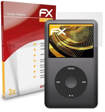 atFoliX Schutzfolie für Apple iPod classic, (3 Folien), Entspiegelnd und stoßdämpfend