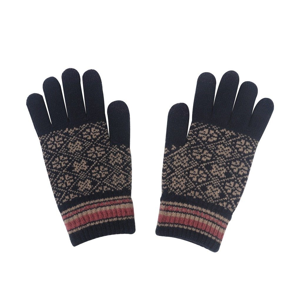 Handschuhe Schal Set Mütze Strickhandschuhe und Set 3-teiliges Schal LYDMN dreiteiliges Warm Strickmütze, Handschuh, Winter