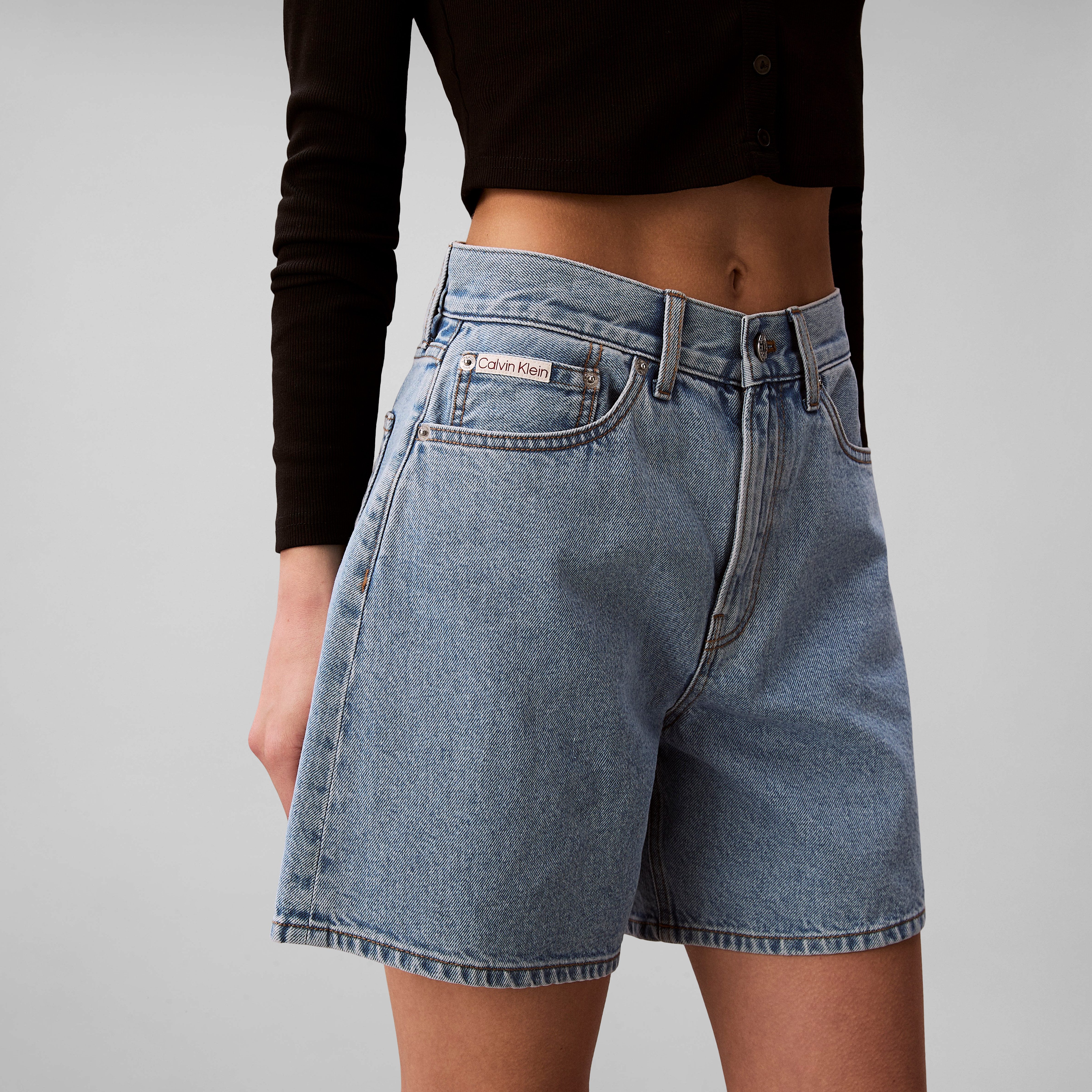 Calvin Klein Jeans Shorts High Rise, reine Baumwolle