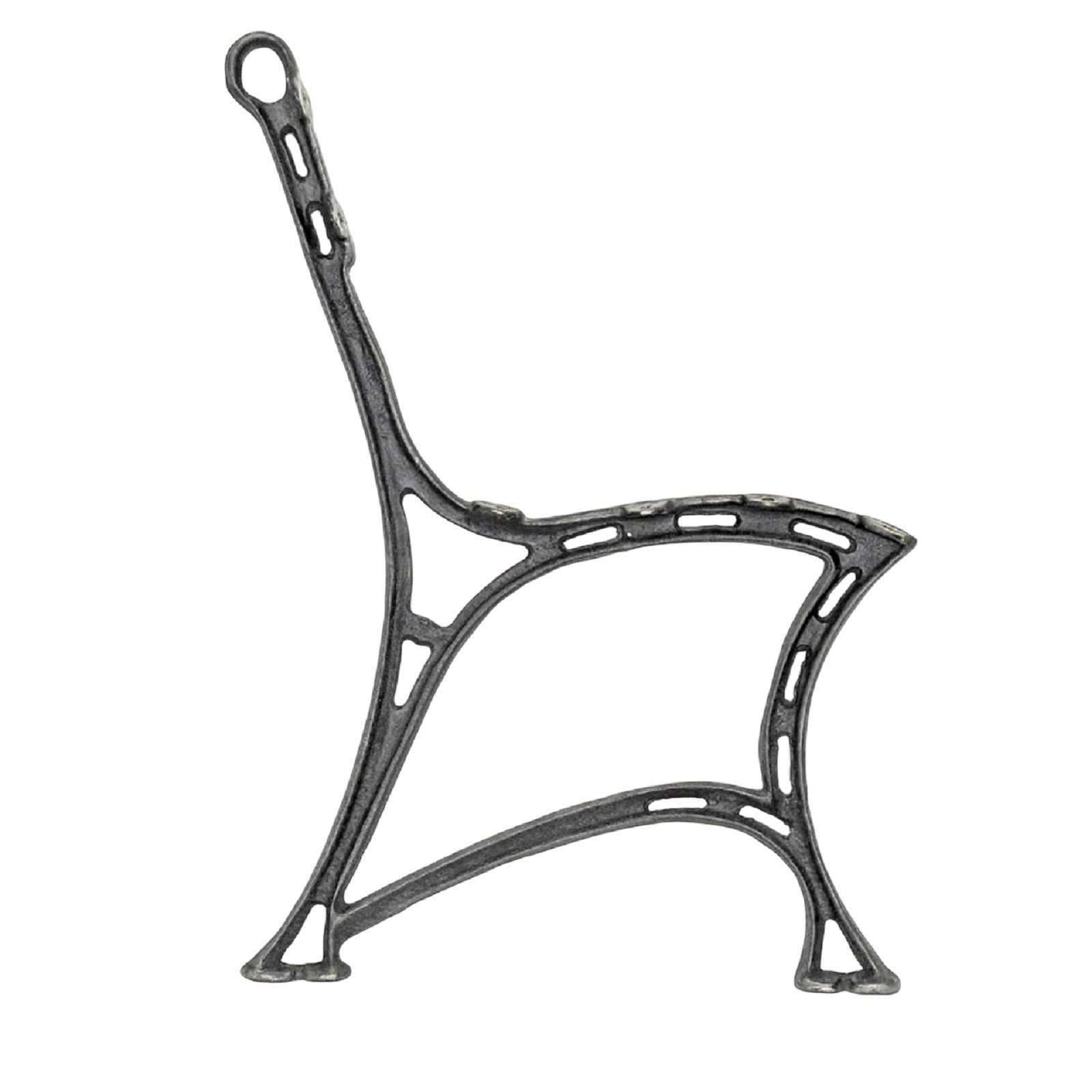 QLS Gartenbank 1x Bankfuß aus Gusseisen Schwarz 74x45 cm