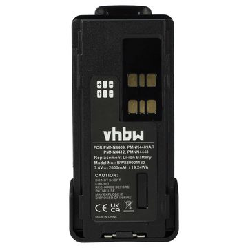 vhbw kompatibel mit Motorola DP4800, P8608, DP4601, GP328D, DP4801, P8660 Akku Li-Ion 2600 mAh (7,4 V)