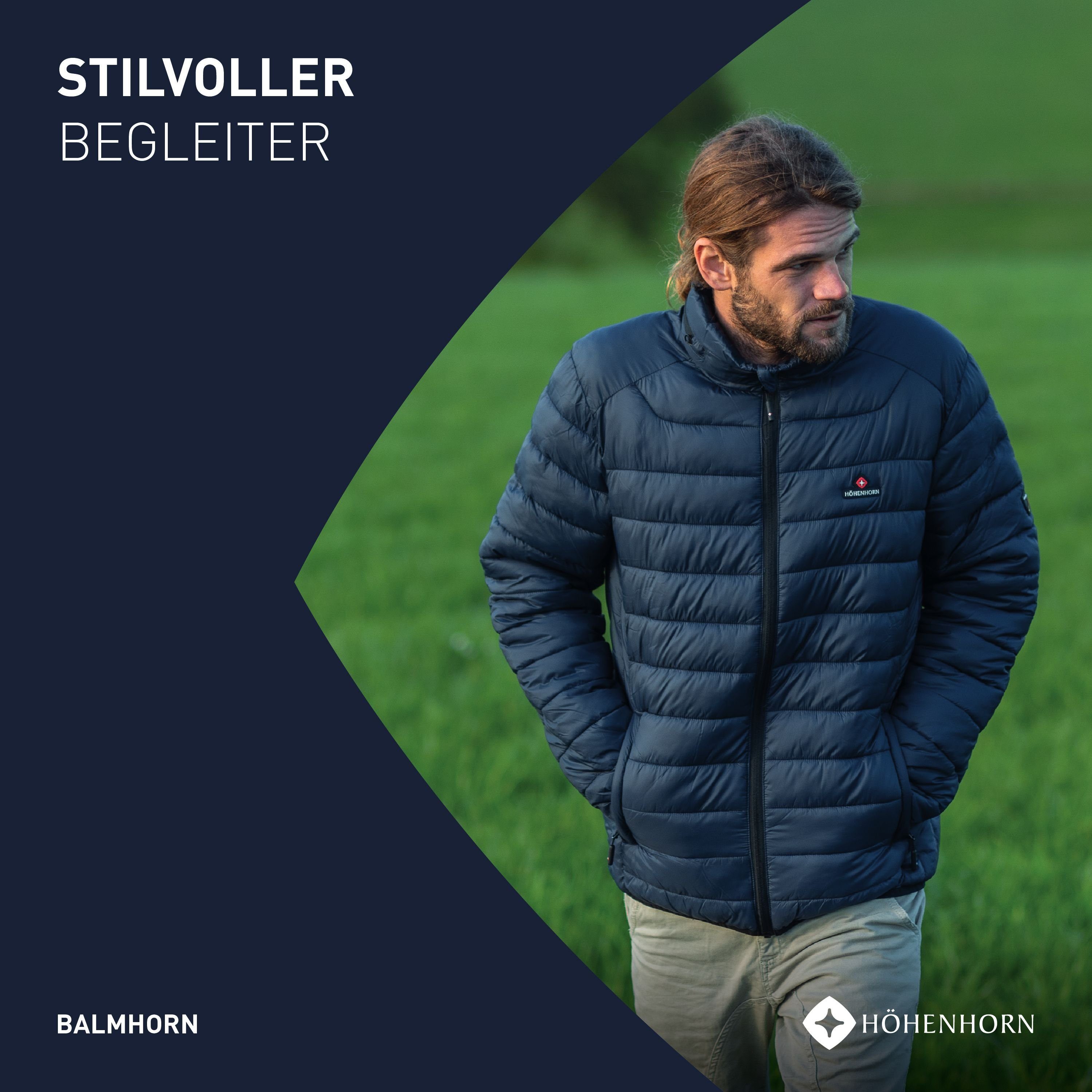 Höhenhorn Steppjacke Balmhorn Night-Blue mit Kapuze Steppjacke Herren Übergangsjacke Jacke