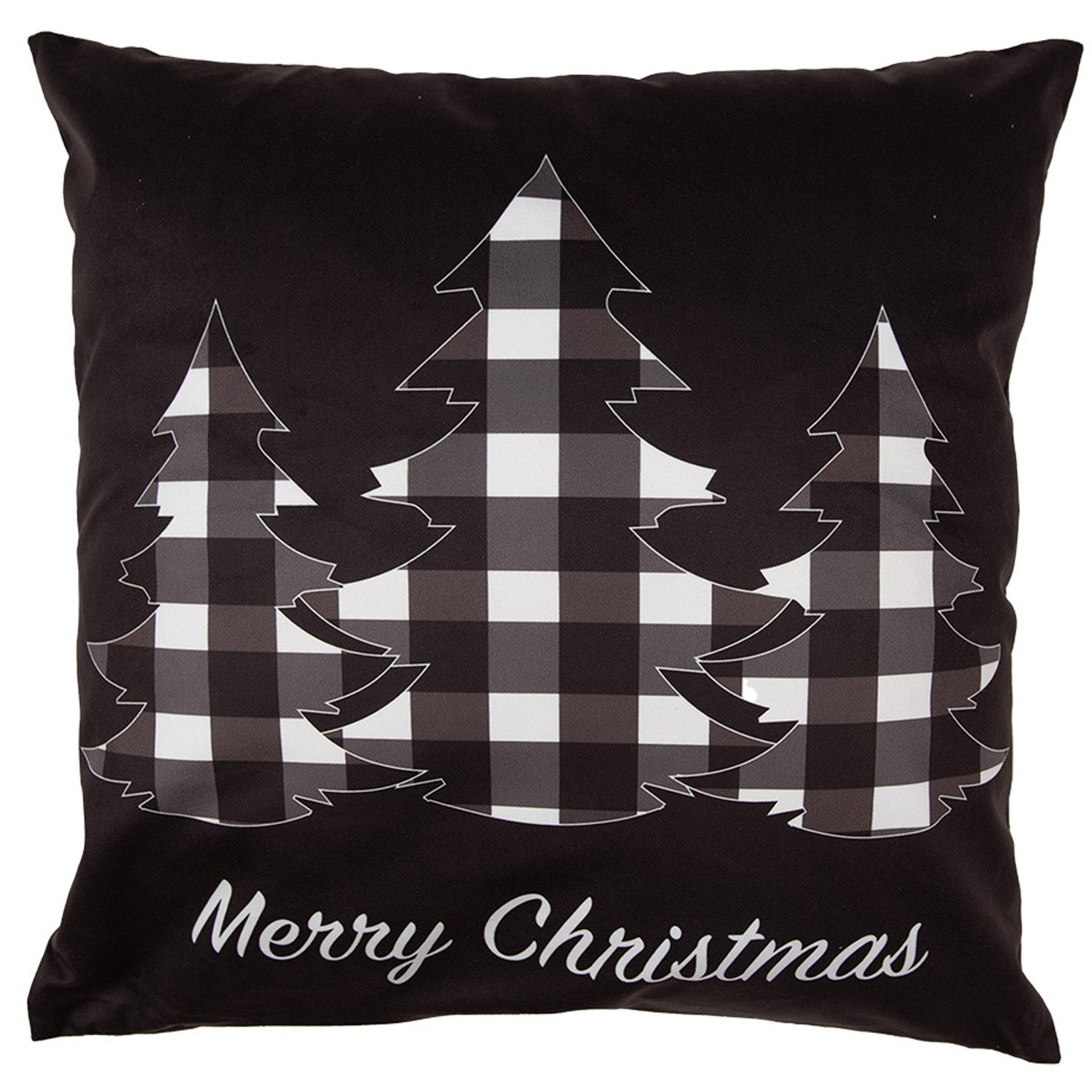 Clayre & Eef Dekokissen Black & White X-Mas, Dekokissen Подушкиbezüge ohne Füllung Polyester 43x43 cm