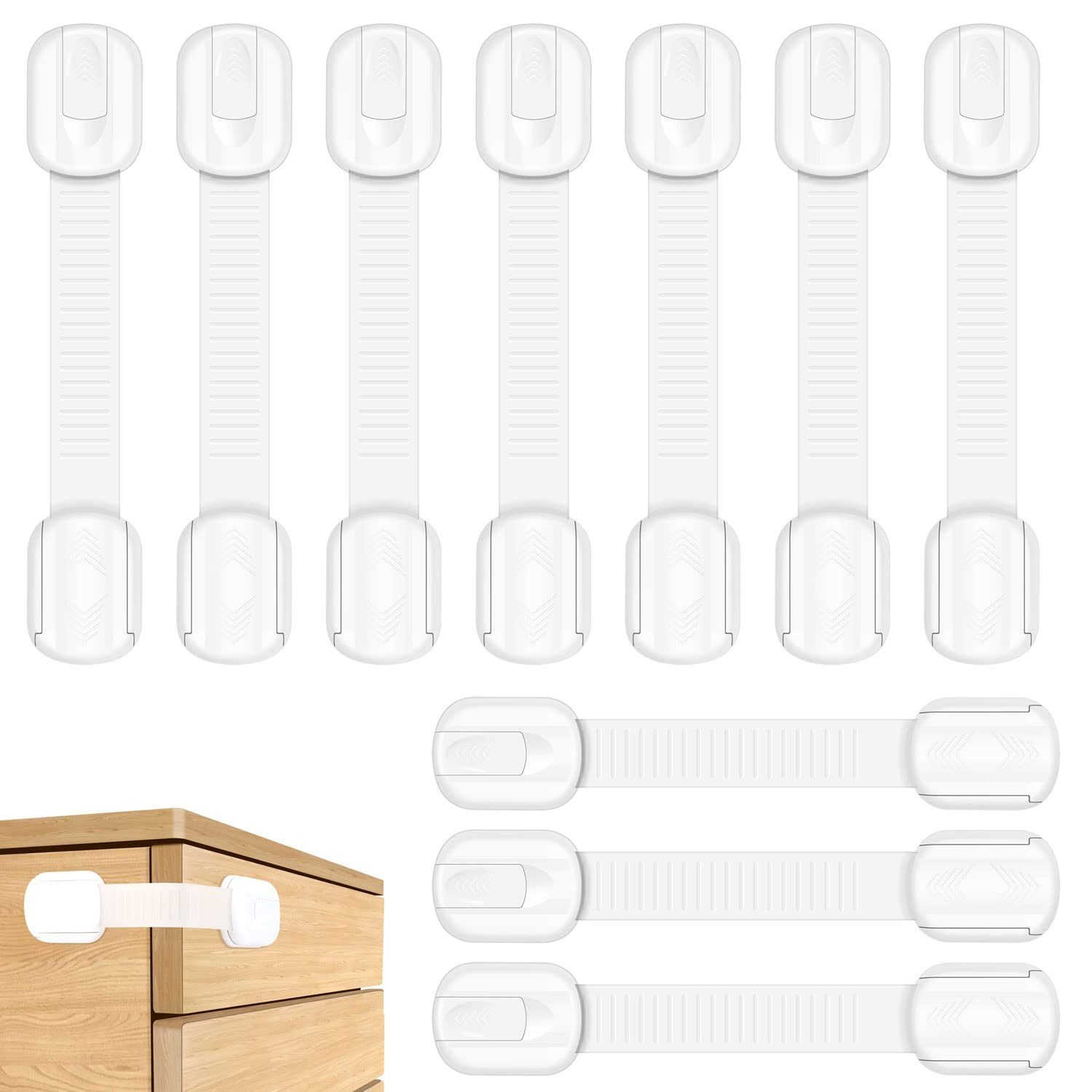 FELIXLEO Kindersicherung "10er Kindersicherung Schrank Schubladensicherung Baby ohne Bohren "