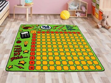Kinderteppich KLEINES 1 x 1, Primaflor-Ideen in Textil, rechteckig, Höhe: 5 mm, Spiel- und Lernteppich, 1x1 lernen, Kinderzimmer