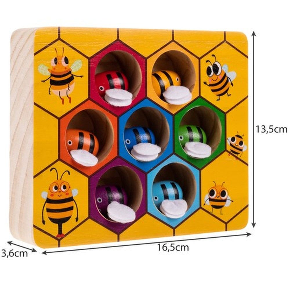 KRUZZEL Spiel Holzspiel Wabe Kinderspiele, Strategiespiel, spielerische Übung für motorische und visuelle Fähigkeiten