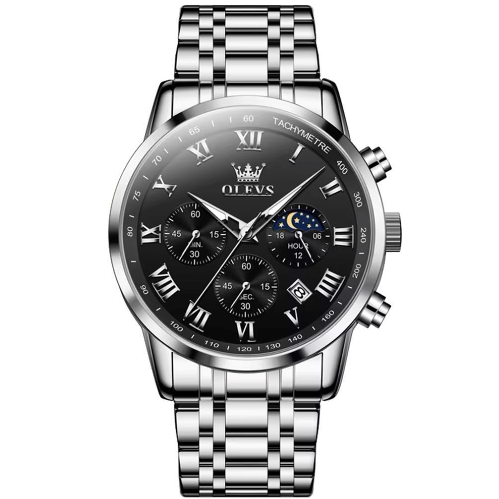 OLEVS Quarzuhr Herrenuhr Olevs Chronograph Tag-Nacht Anzeige und Edelstahla günstig online kaufen