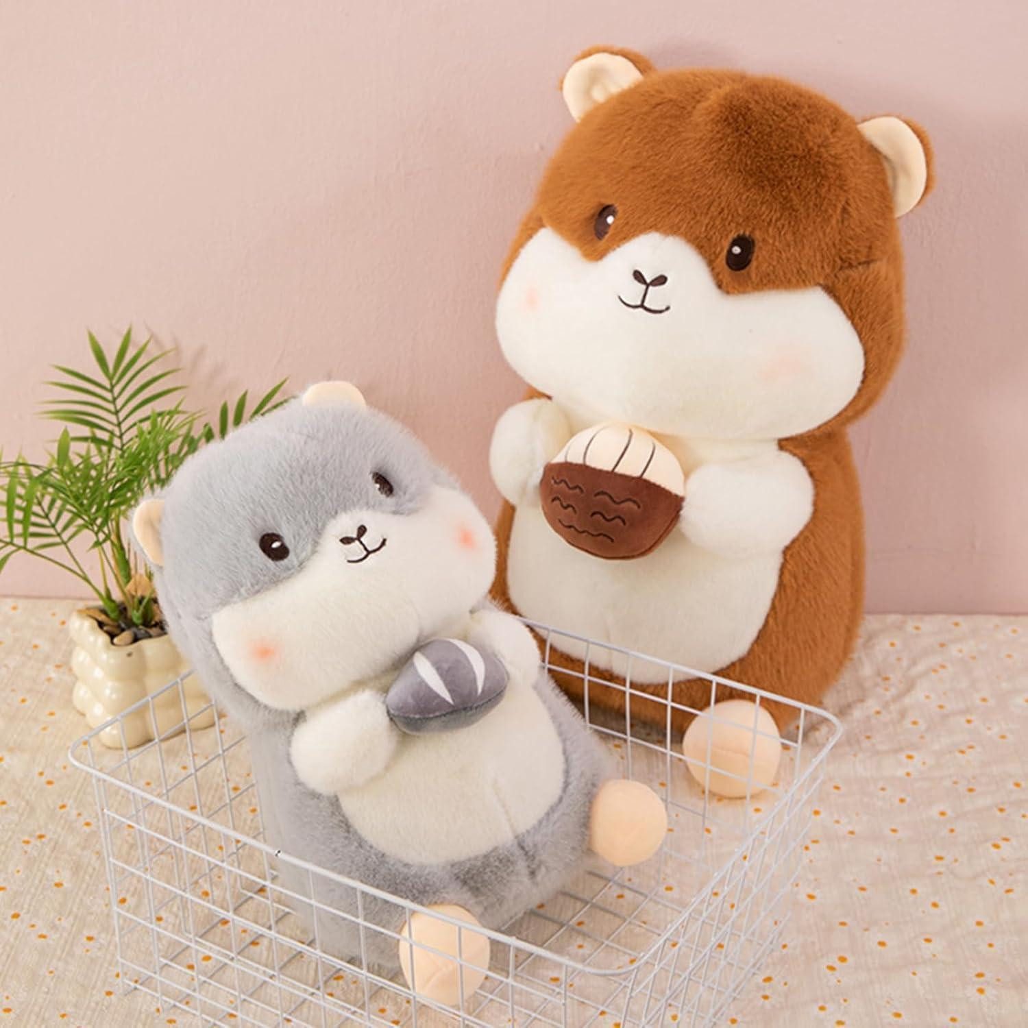 LuxusKollektion Kuscheltier Hamster Plüschtier Spielzeug Stofftier Kinder Geschenke 30 cm Grau