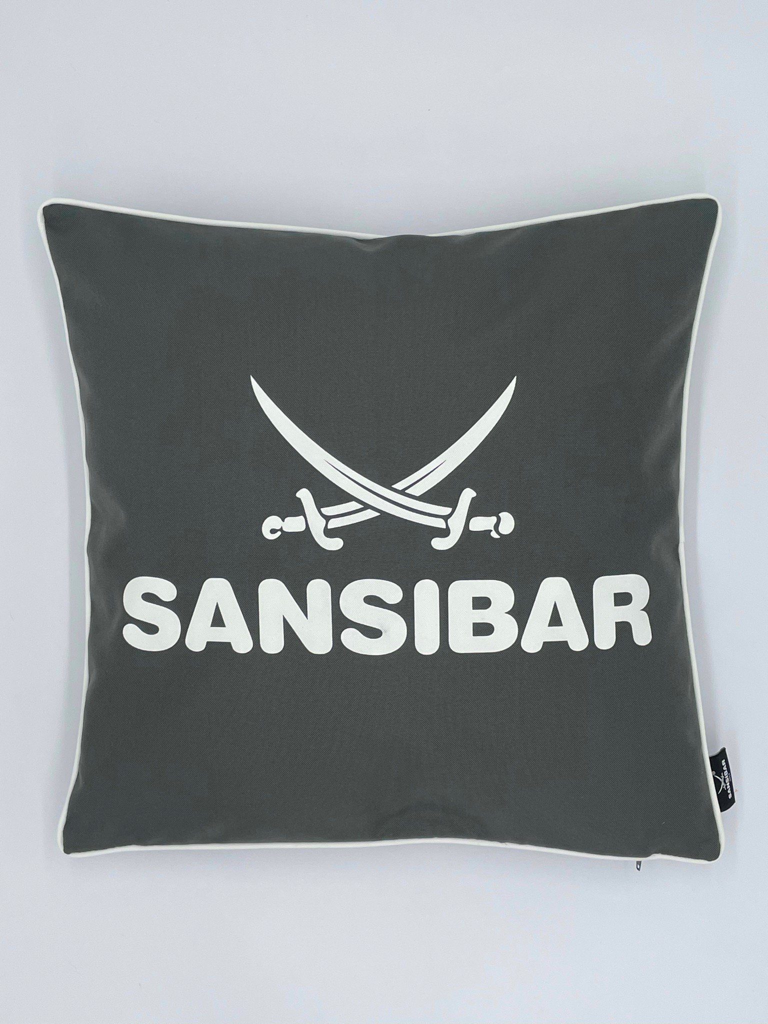 Sansibar Sylt Dekokissen Outdoor Kissen Sansibar (1 Stück), Logodruck, 45x45 cm, Kissenfüllung, Outdoor geeignet, wasser- und schmutzabweisend