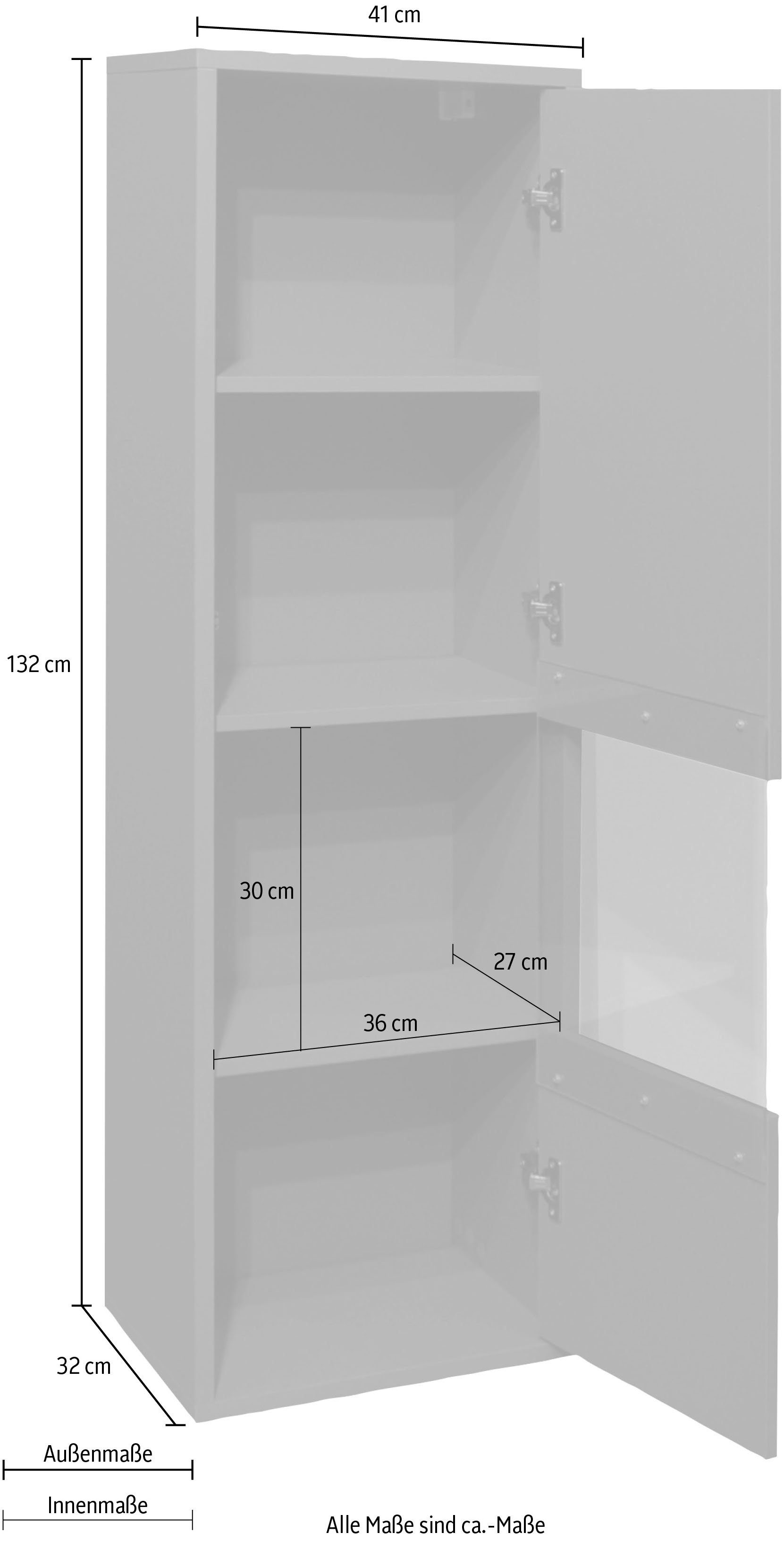 cm 41 Vitrine pine matt lack Breite Bonnie green Mäusbacher