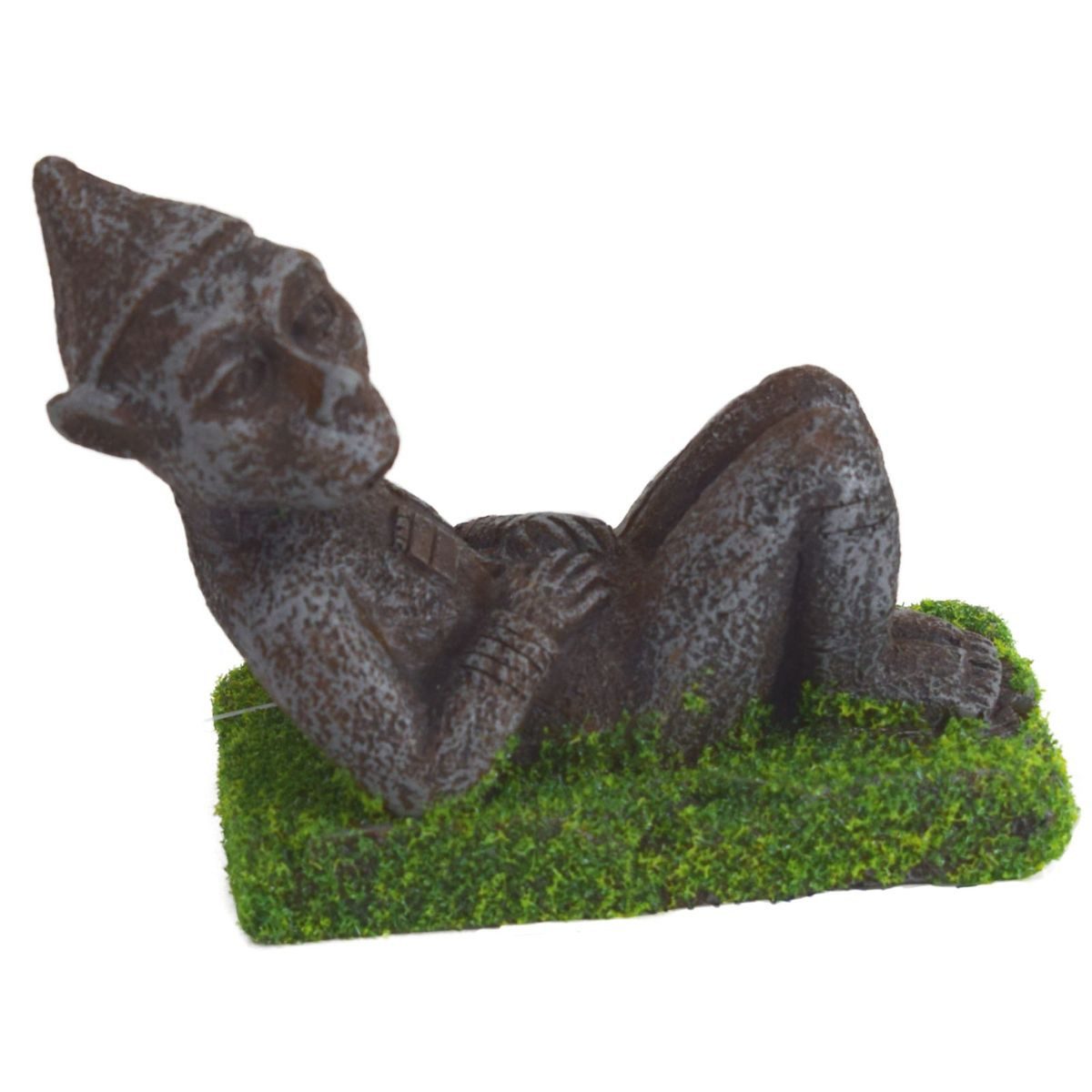 Nuber GmbH Zool. Großhandlung Aquariendeko Dekofigur Aquarium Gargoyles mit Moos ca. 11x5x9 cm
