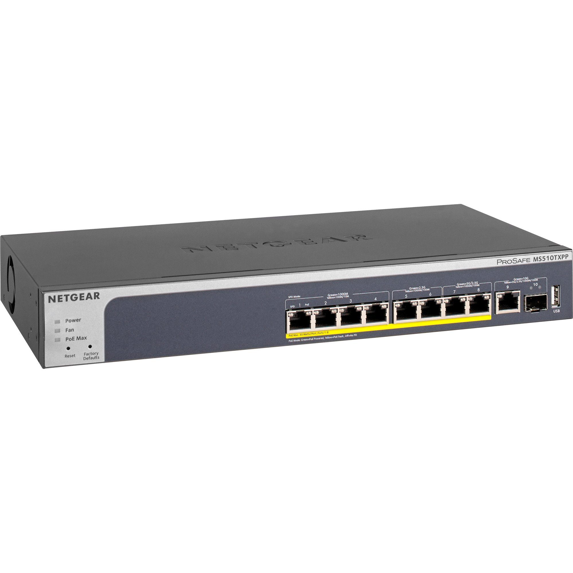 Netzwerk-Switch NETGEAR SFP+, Netgear (Multi-Gigabit, Switch, MS510TXPP,