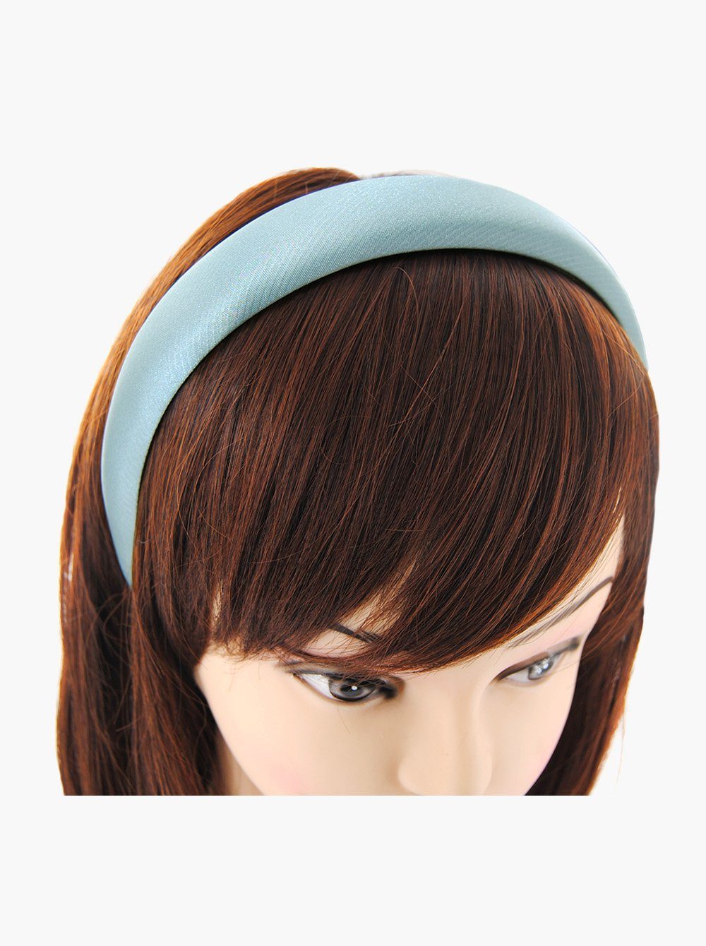 axy Haarreif Breiter Haarreif mit Stoff gepolstertes Metallicfarbe, Vintage Damen Haareifen in Metallic-Optik Haarband