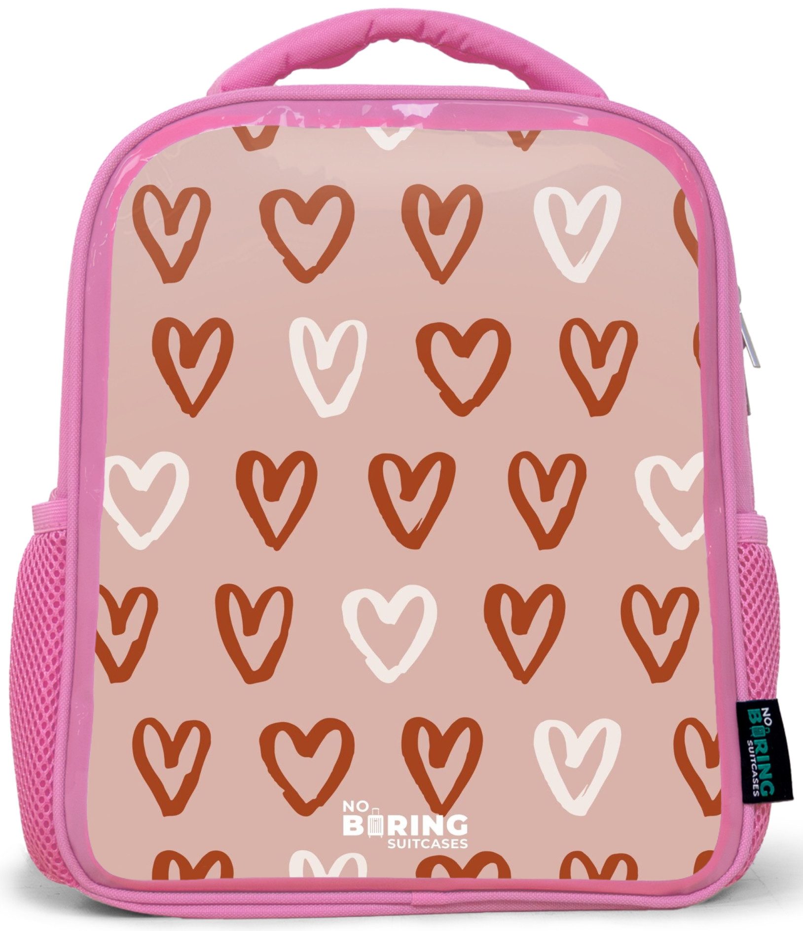 Herzmuster in Rosa und Weiß