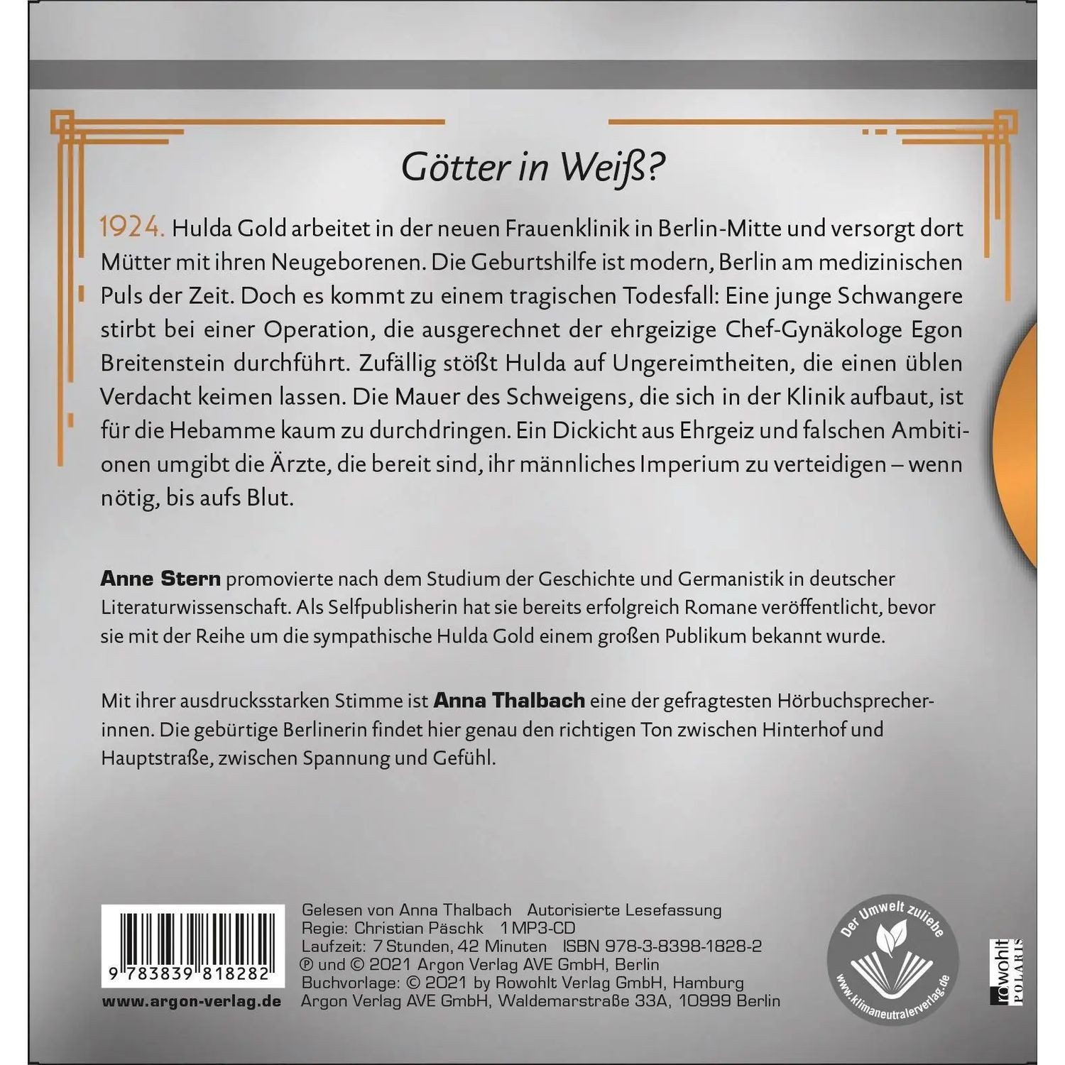 Argon Verlag Hörspiel Fräulein Gold: Der Himmel über der Stadt