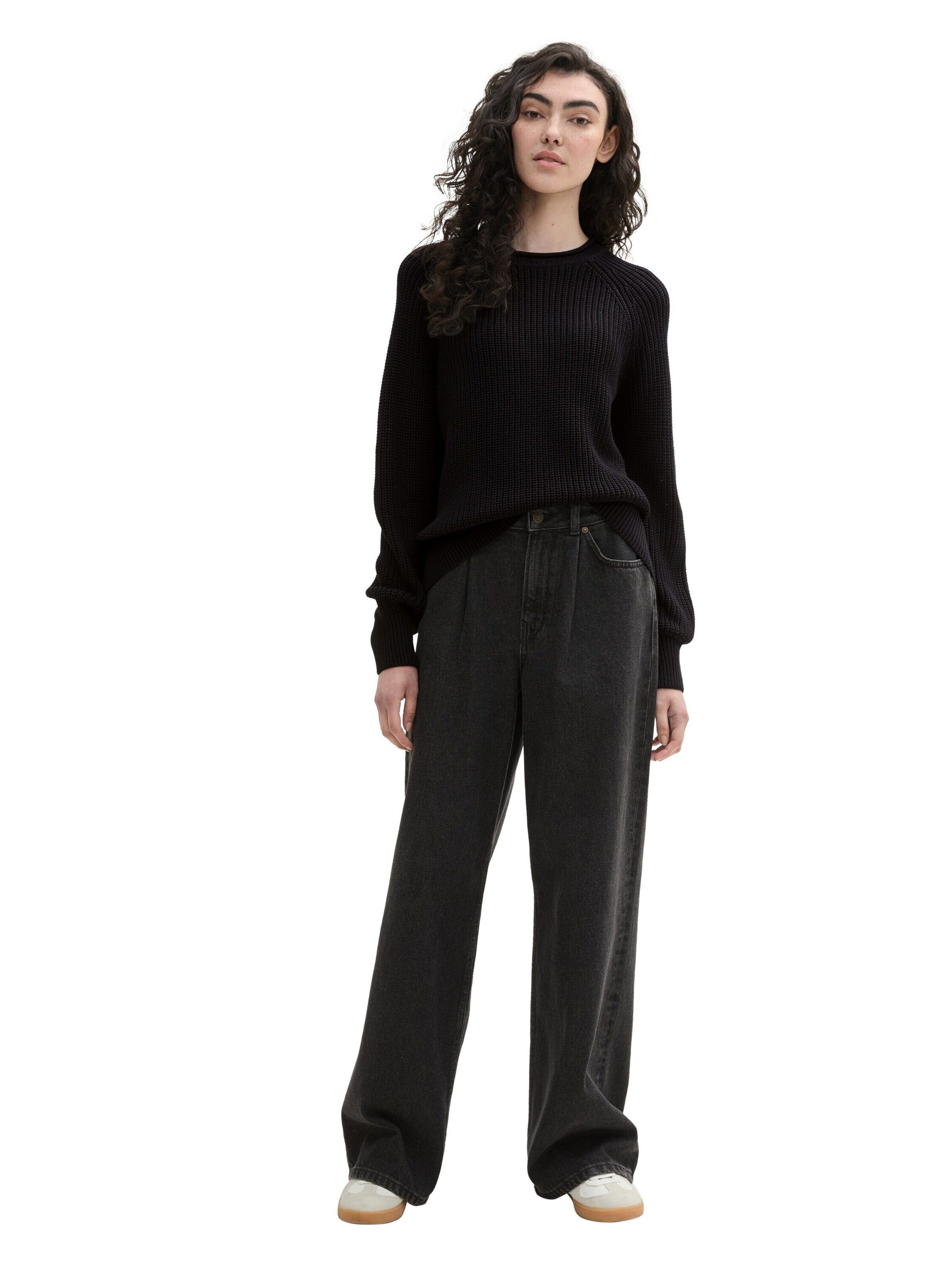 TOM TAILOR Denim Rundhalspullover (1-tlg) Plain/ohne Details