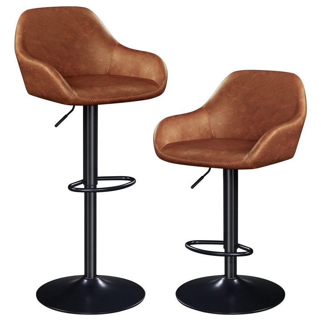 Yaheetech Barhocker (2 St), Barstuhl Bistrohocker aus Kunstleder günstig online kaufen