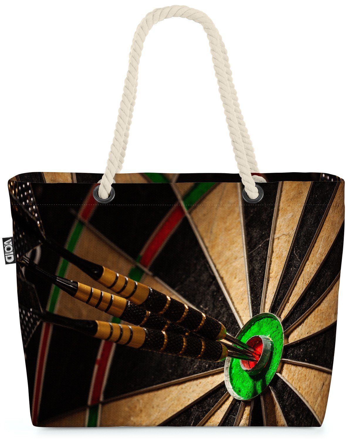 VOID Strandtasche (1-tlg), Dart Spiel Dartpfeil dartscheibe perfektion erfolg drei s spiel Sport