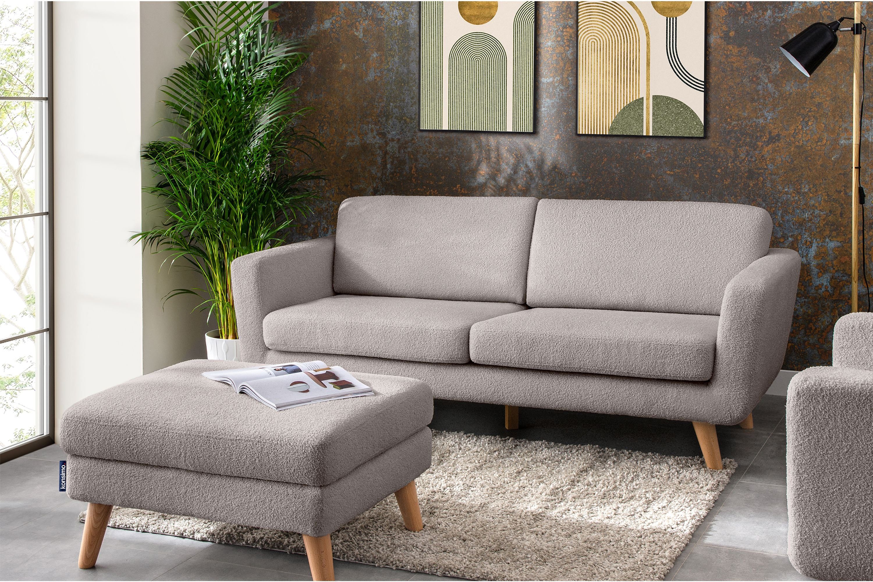 KONSIMO® Sitzhocker TAGIO (Sitzhoker), Scandi-Stil, Made günstig online kaufen
