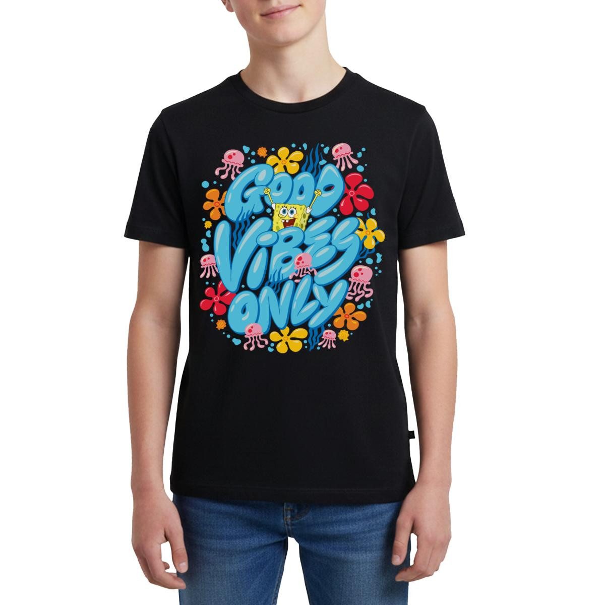 T-Shirt Spongebob Schwammkopf Good Vibes Only Teenager Premium T-Shirt