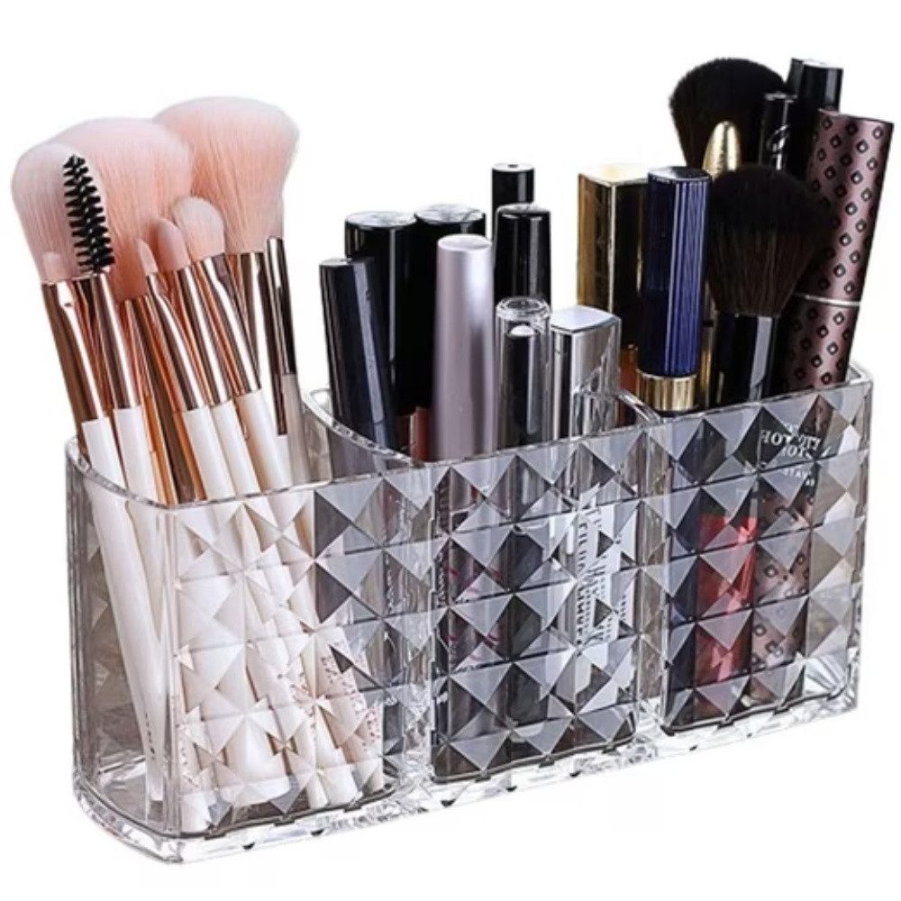 POPOLIC Beautycase Kosmetikkoffer Make-Up Organizer Make Up Organizer mit 3 Fächern (1-tlg., Transparente Aufbewahrungsbox für Kosmetika aus Acryl), Perfektes Jubiläumsgeschenk für Mutter, Freundin und Mädchen