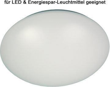 niermann Deckenleuchte, ohne Leuchtmittel, Deckenschale Kunststoff, opal weiß 29 cm