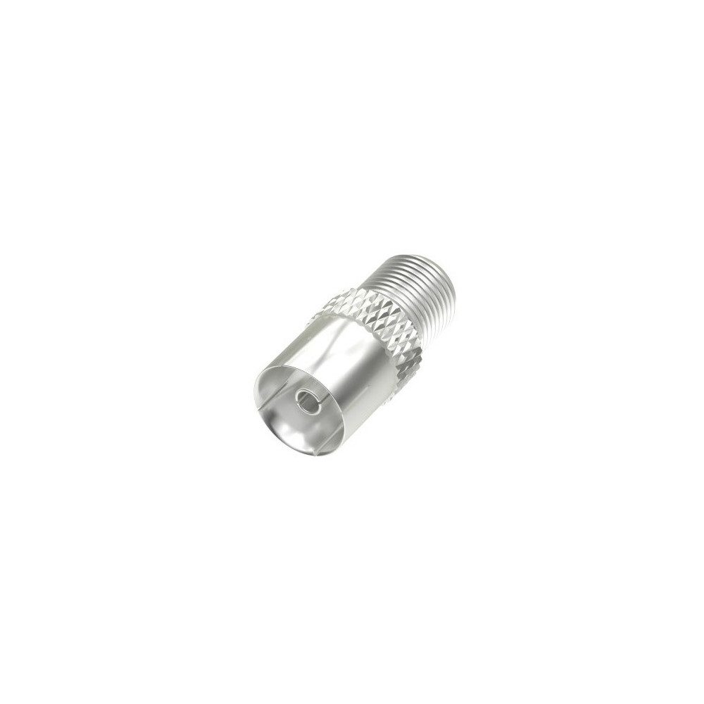 Hama Hama F-Kupplung Koax-Kupplung silber für SAT-Dosen. Adapter F-Kupplung zu F-Kupplung