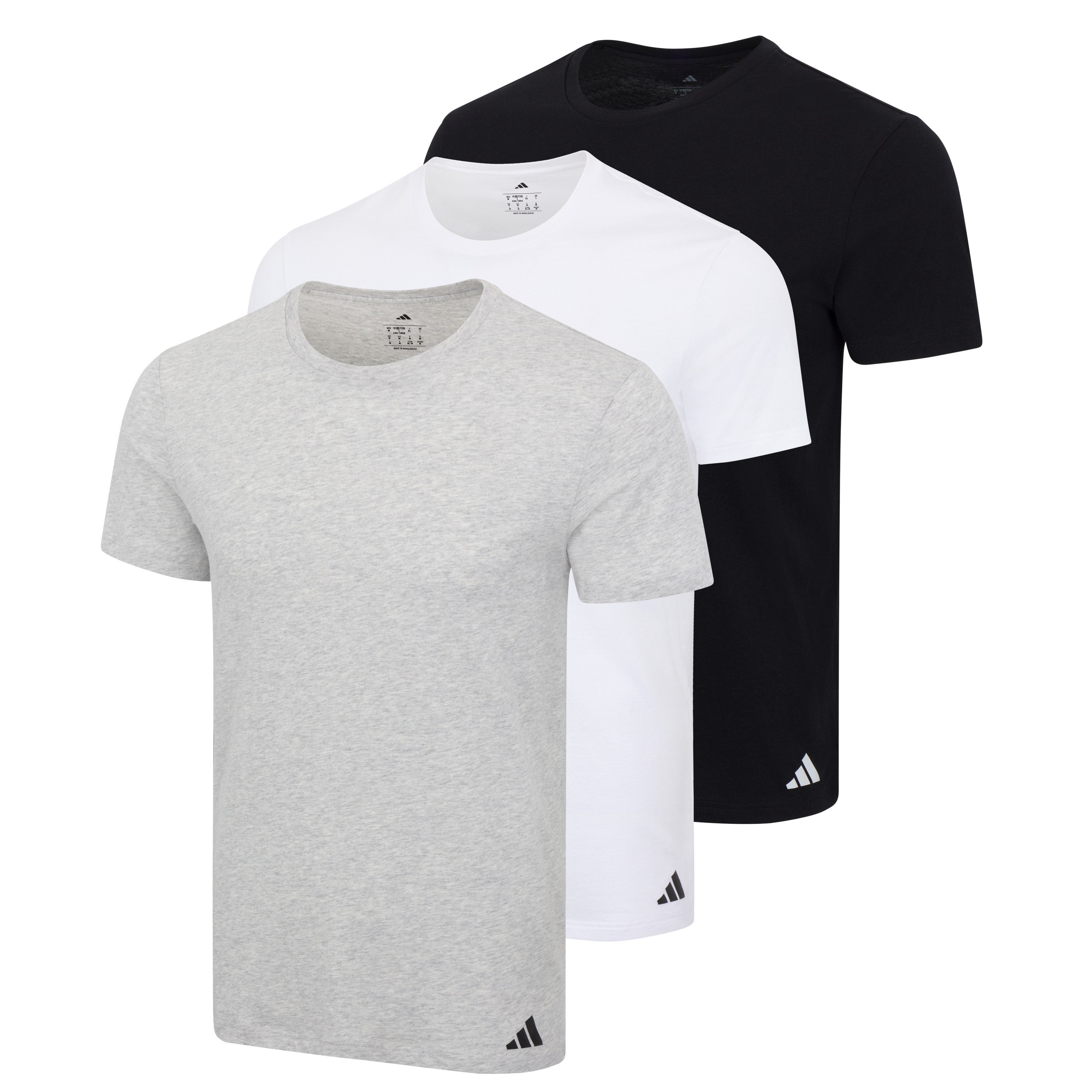 adidas Sportswear T-Shirt Active Core Cotton (3er Pack) Lockere Passform, Rundhals-Ausschnitt, Kurzarm