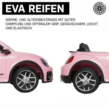 Actionbikes Motors Elektro-Kinderauto VW Beetle - Fernbedienung & Bremsautomatik - 2x 12 V Motor, Belastbarkeit 30 kg, (2-tlg), Kinder Elektro Auto Fahrzeug ab 3 Jahre - Softstart
