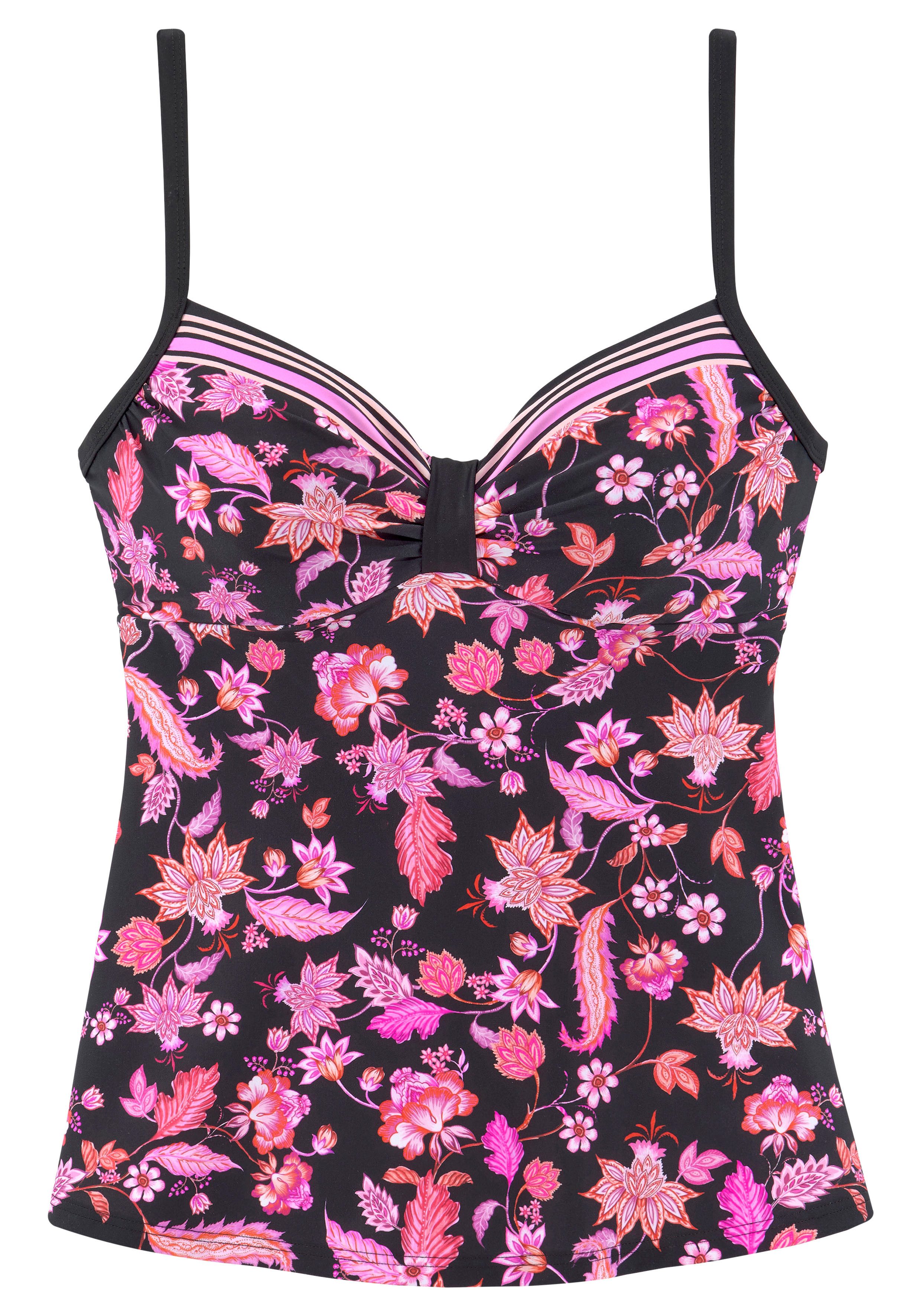 LASCANA Bügel-Tankini-Top Bohemian, mit platzierten Streifen günstig online kaufen