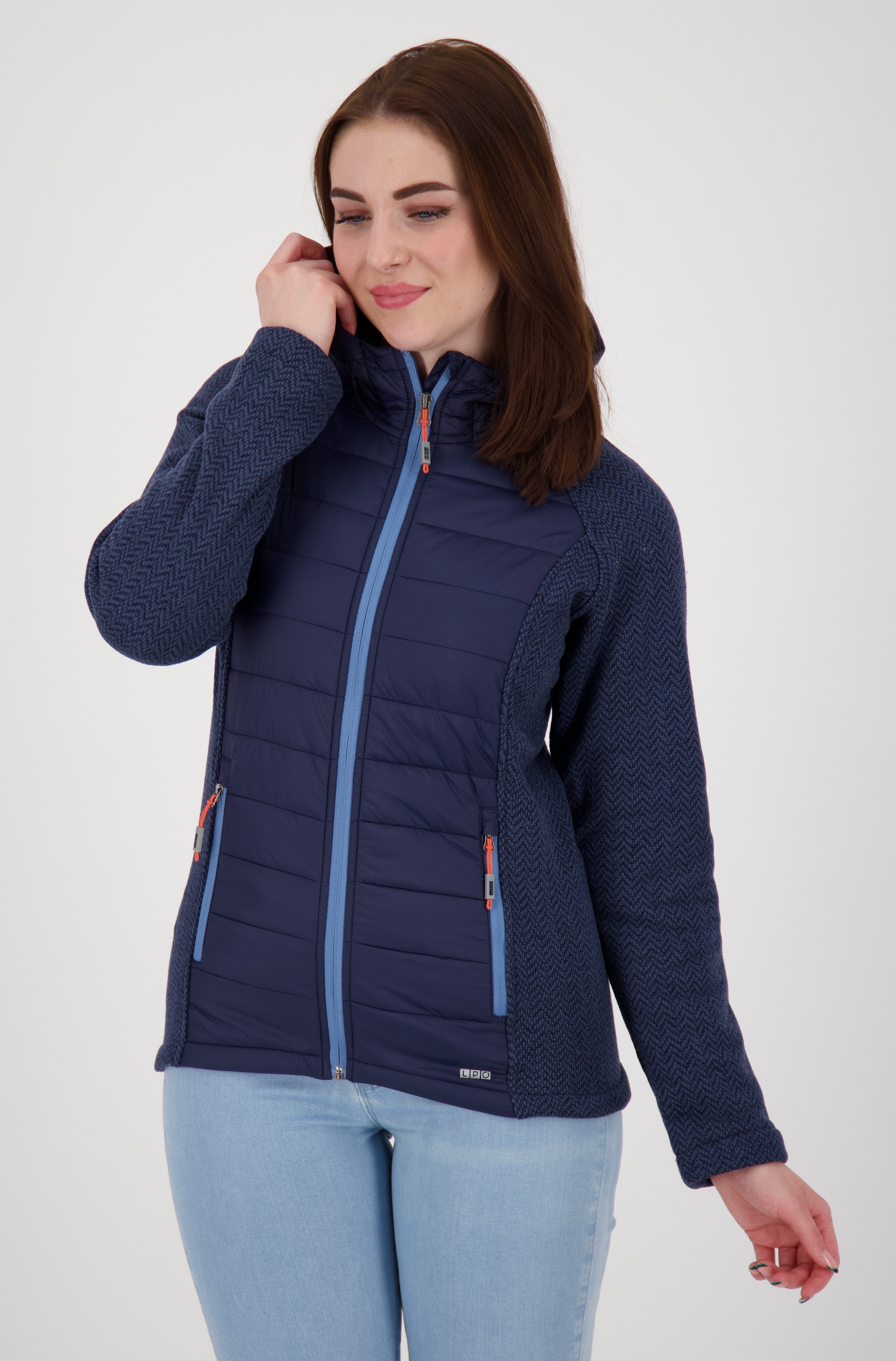 Materialmix in mit X Damen Größen ELMCOURT Steppjacke WOMEN erhältlich, edlen Modische auch im Feinstrickeinsätzen LPO Steppjacke Großen