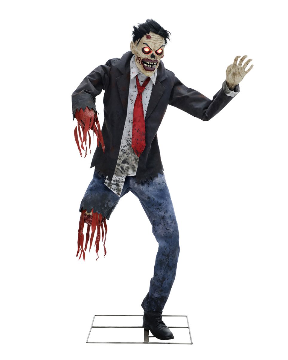 Horror-Shop Dekoobjekt Zerstückelter Zombie mit einem Bein - Halloween De