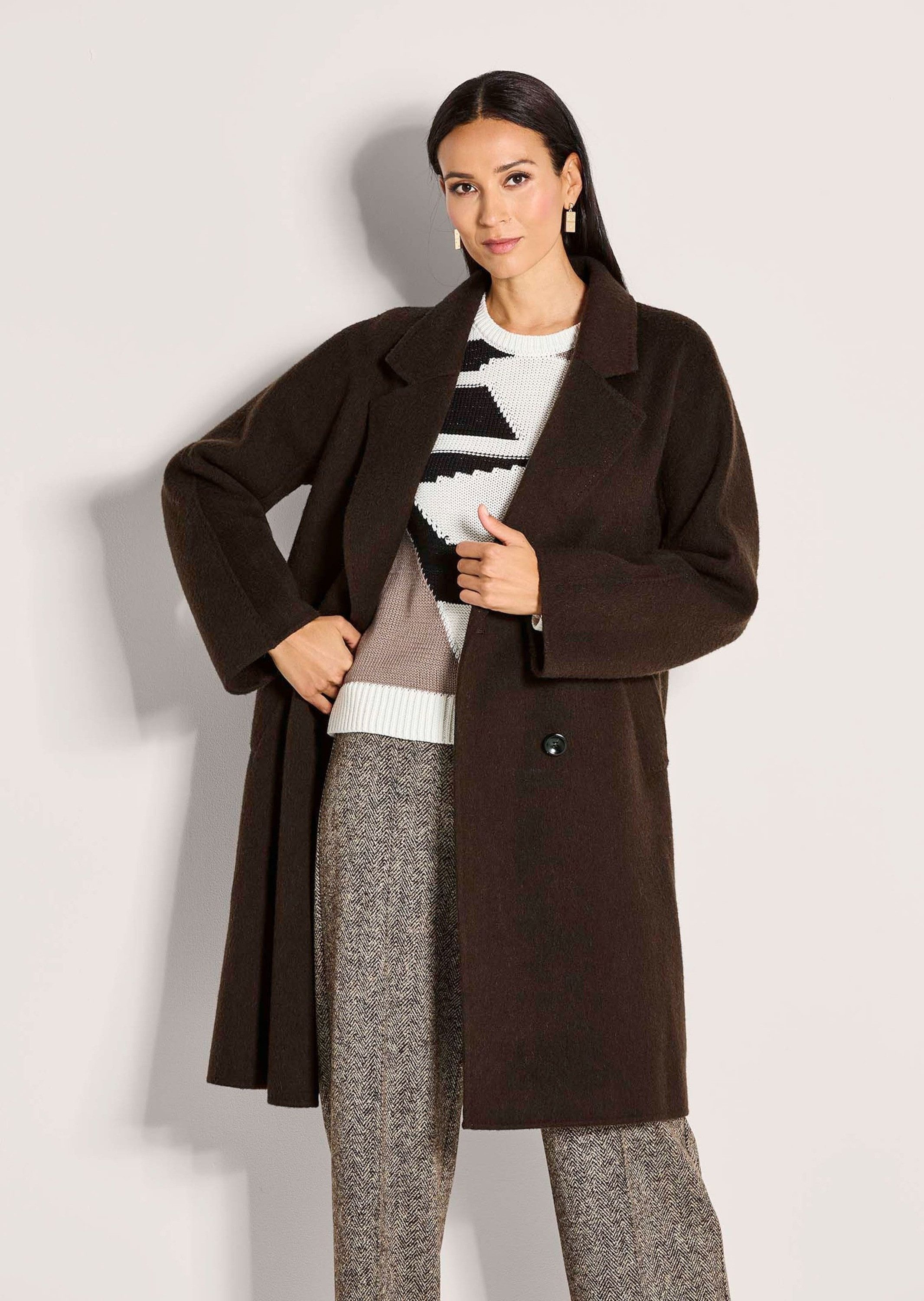 MADELEINE Kurzmantel Eleganter Mantel in Trendfarbe Zweireihig mit Reverskr günstig online kaufen