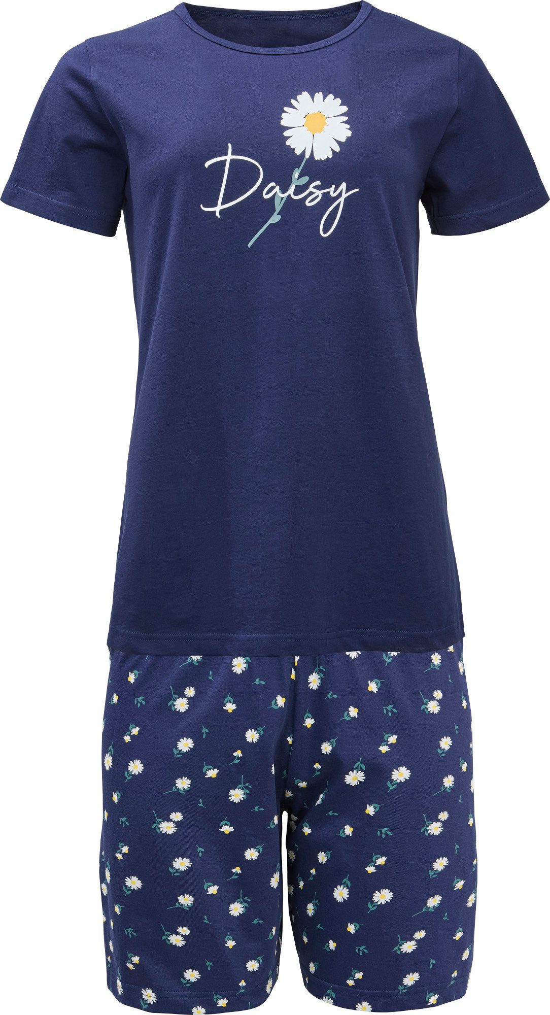 Erwin Müller Pyjama Damen-Shorty Single-Jersey Blumen
