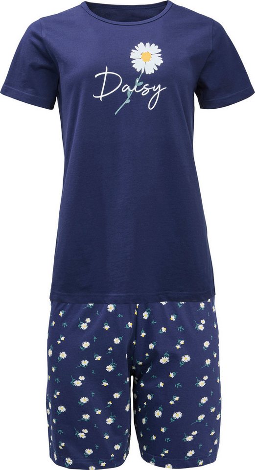 Erwin Müller Pyjama Damen-Shorty Single-Jersey Blumen