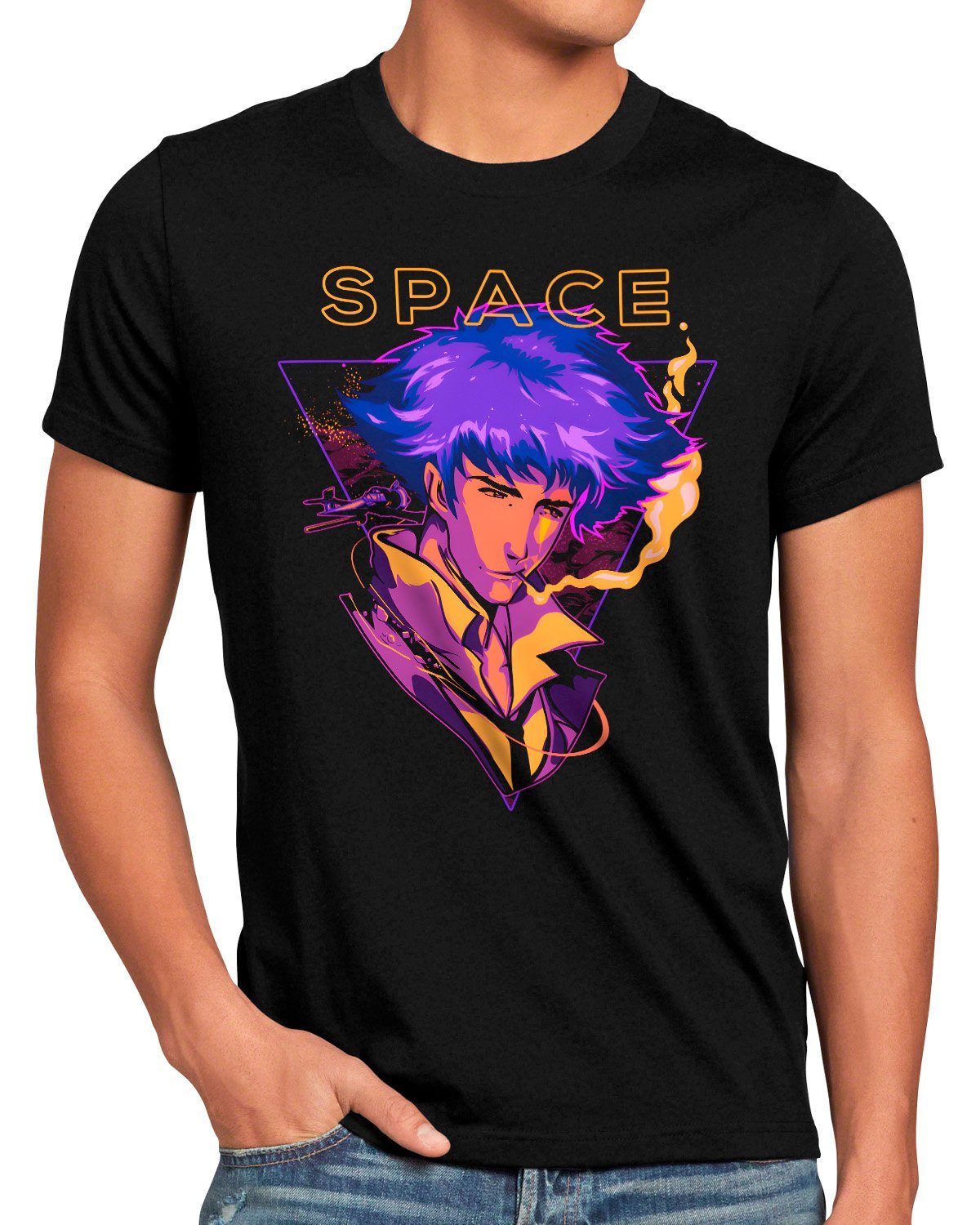style3 Print-Shirt Herren T-Shirt manga swordfish in Space Spike bebop cowboy anime