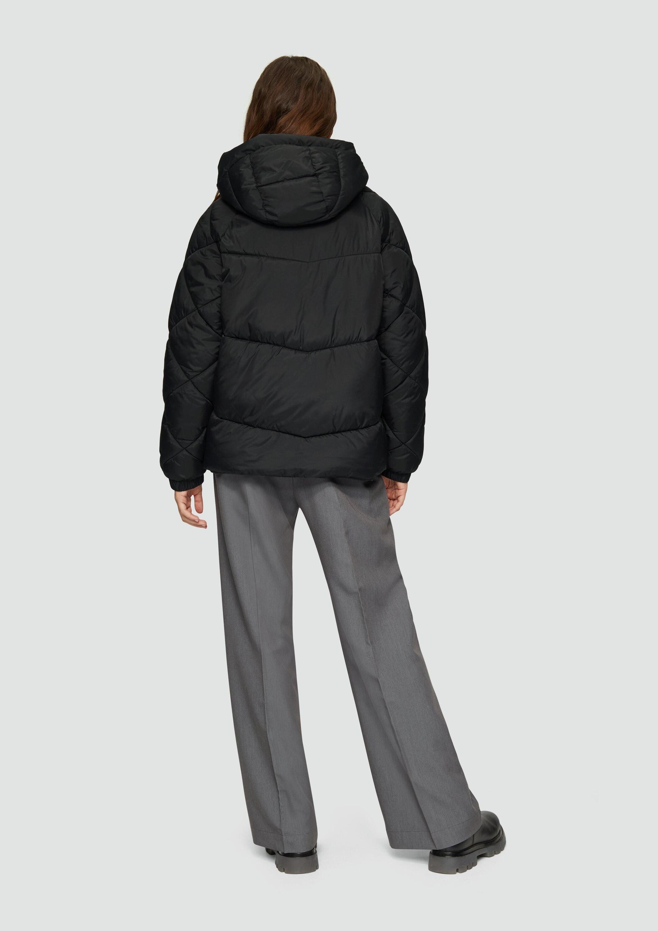 QS Winterjacke Outdoor-Jacke Wattierte Jacke mit Steppung und Kapuze