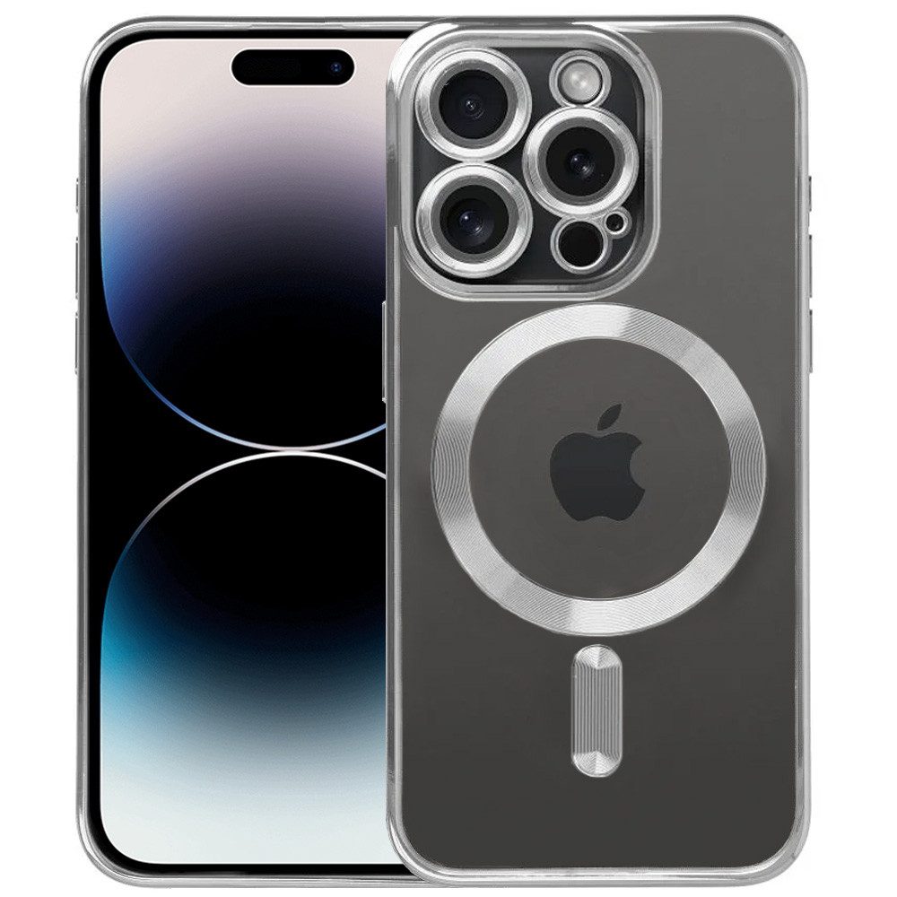 FITSU Handyhülle Case für iPhone 14 Pro Hülle MagSafe kompatibel mit Kameraschutz 6,12 Zoll, Durchsichtige Hülle für iPhone 14 Pro Schutzhülle mit farbigen Rahmen